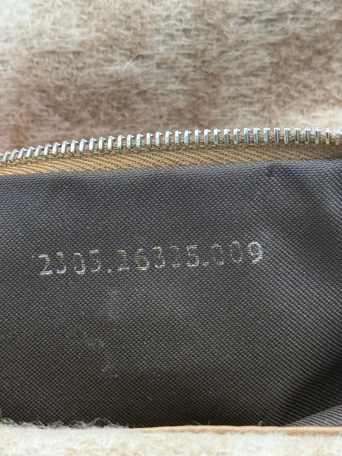 Fendi Vintage Beige Zucca Monogram Knit Wool Mamma Baguette Shoulder Bag