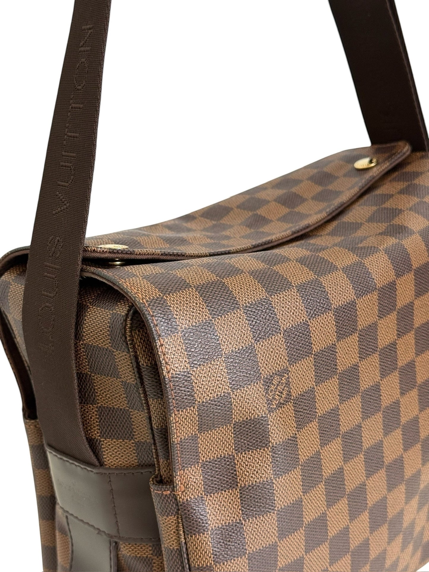 Louis Vuitton 2010 Damier Ebene Naviglio Messenger Bag