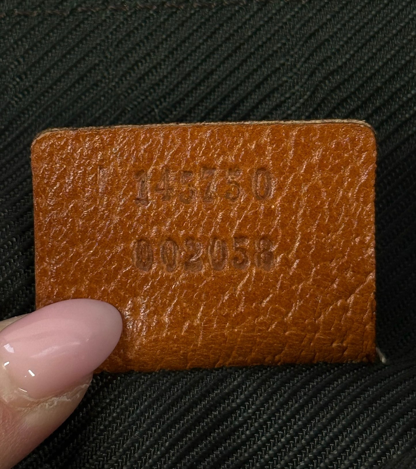 Gucci Vintage Brown GG Monogram Orange Leather Trim Abbey Pochette