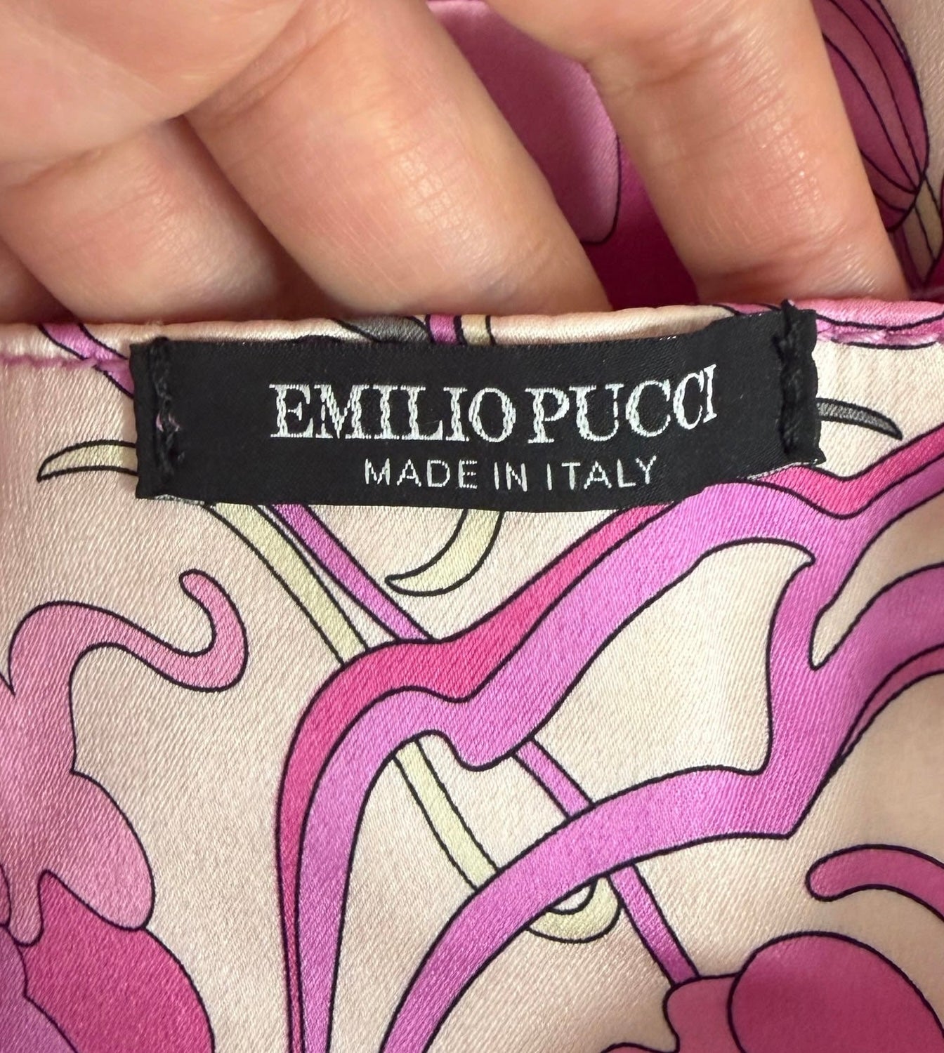 Pucci Vintage Pink & Gray Satin Crystal Ball Mini Top Handle Pochette
