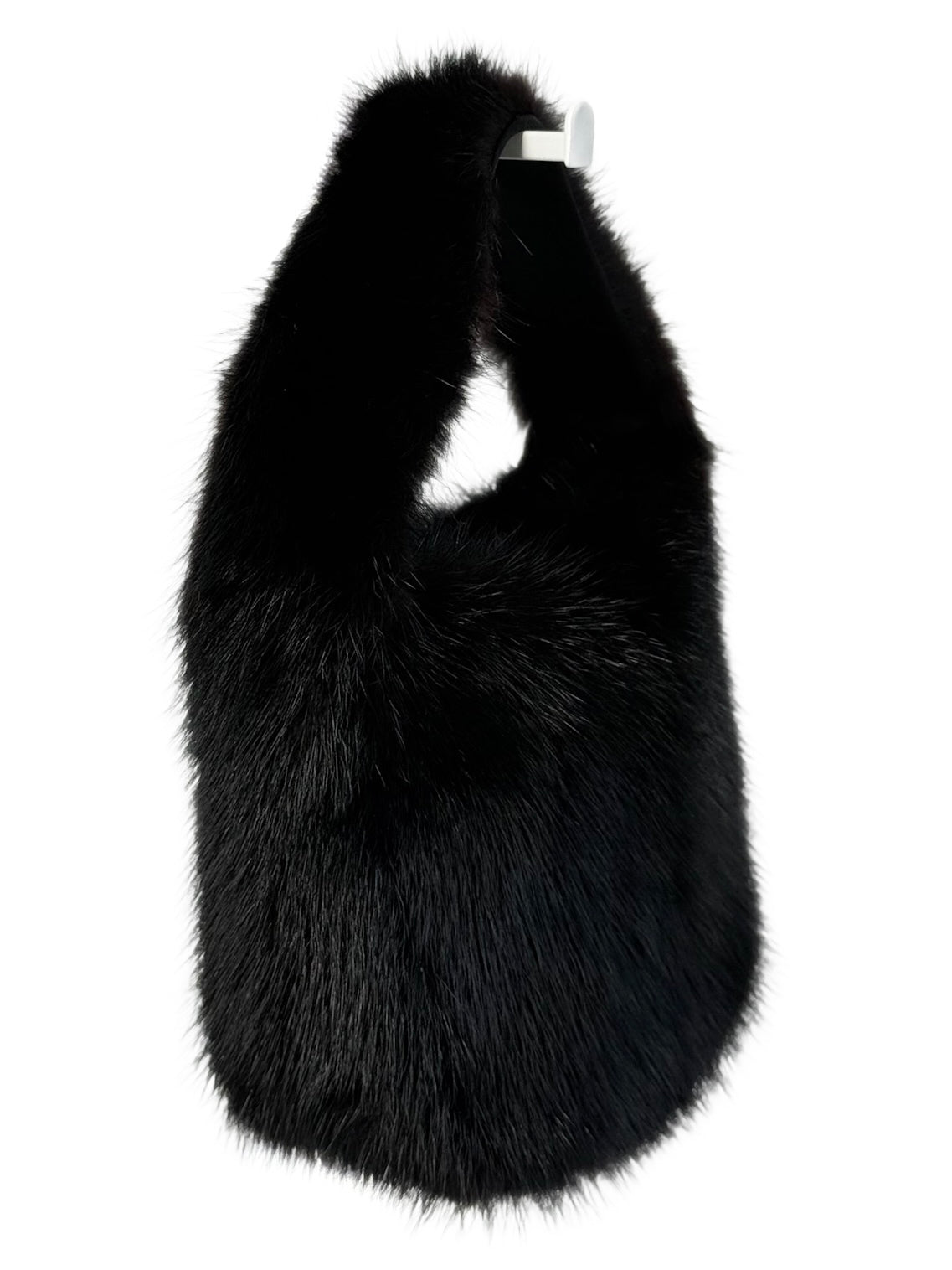 Gucci by Tom Ford Vintage Black Mink Fur Mini Top Handle Evening Bag