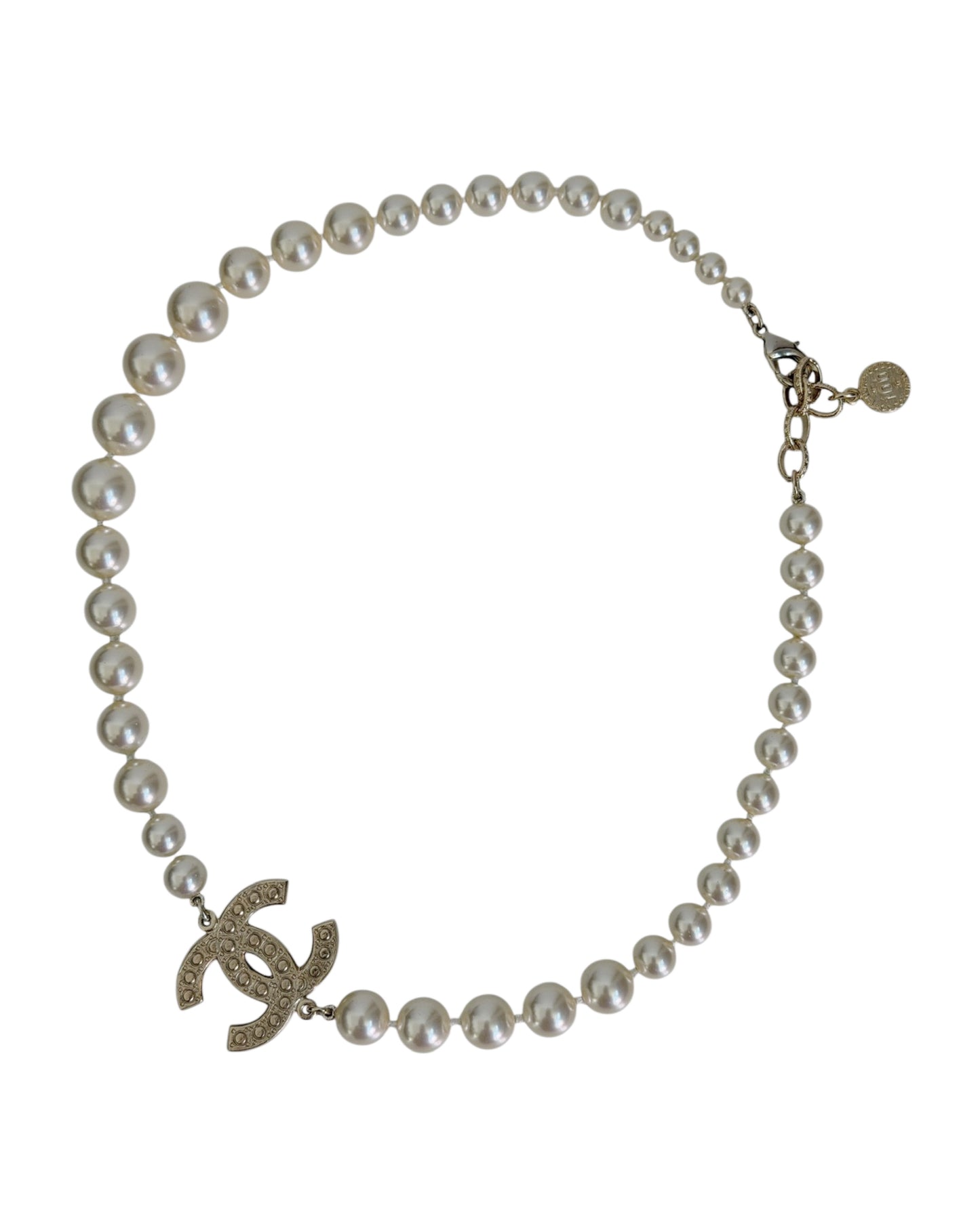 Chanel 2021 Faux Pearl CC Necklace