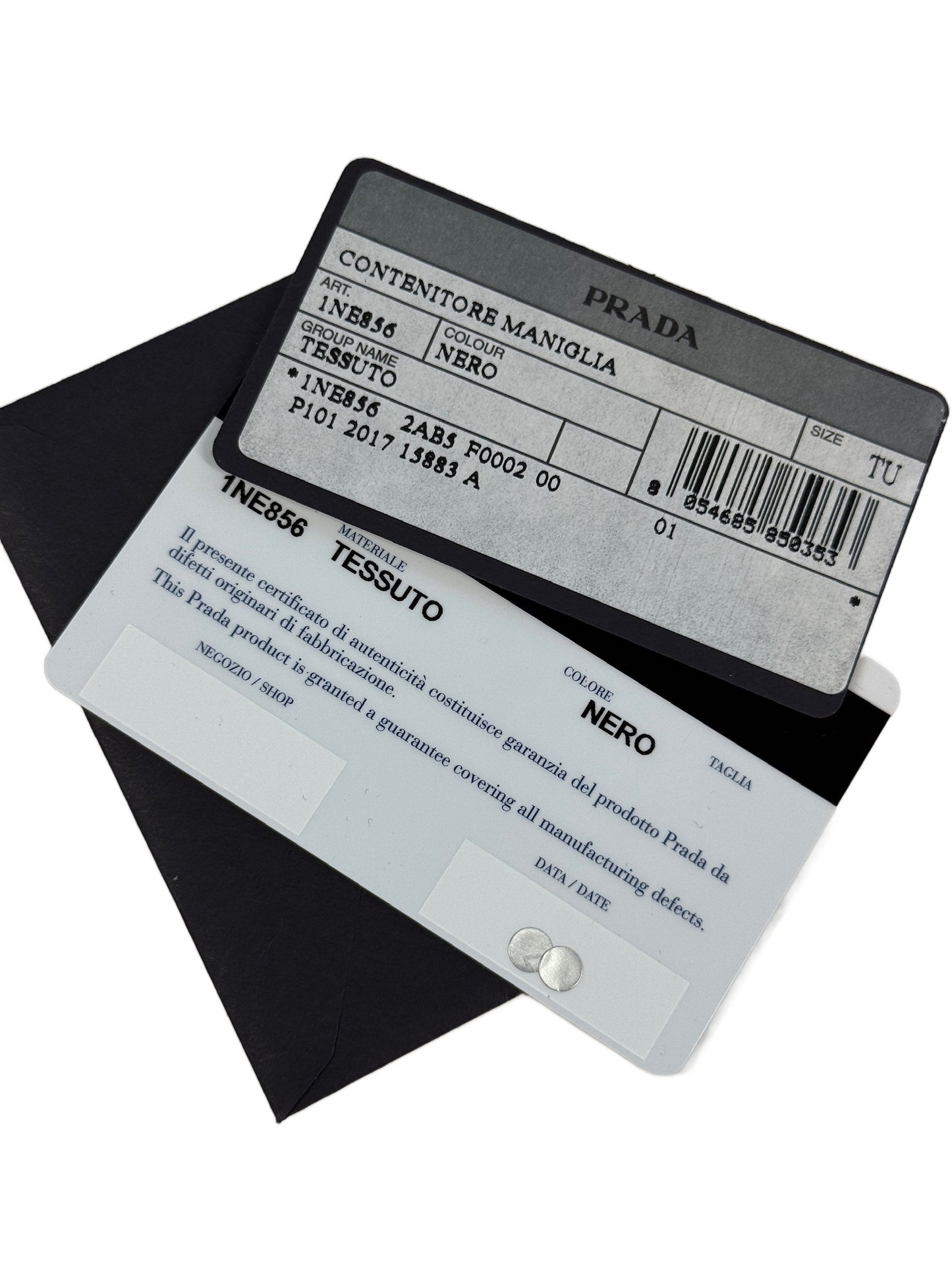 Prada Vintage Black Nylon Half Moon Small Wristlet