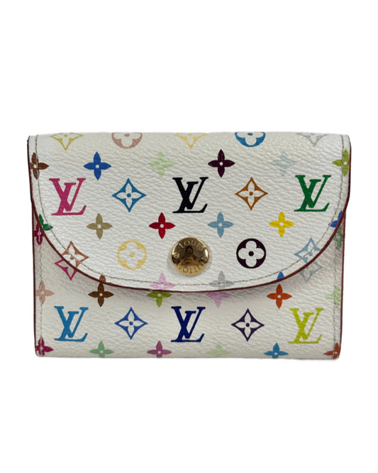 Louis Vuitton Vintage 2011 Blanc / White Multicolor Business Card Holder Wallet