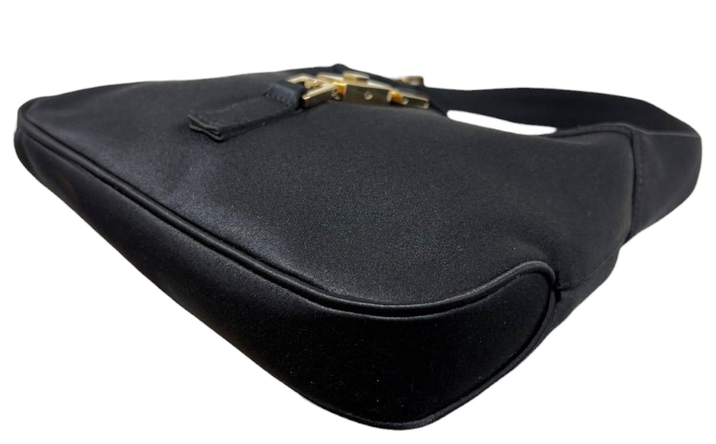 Gucci Vintage Black Satin Mini Jackie Evening Bag 