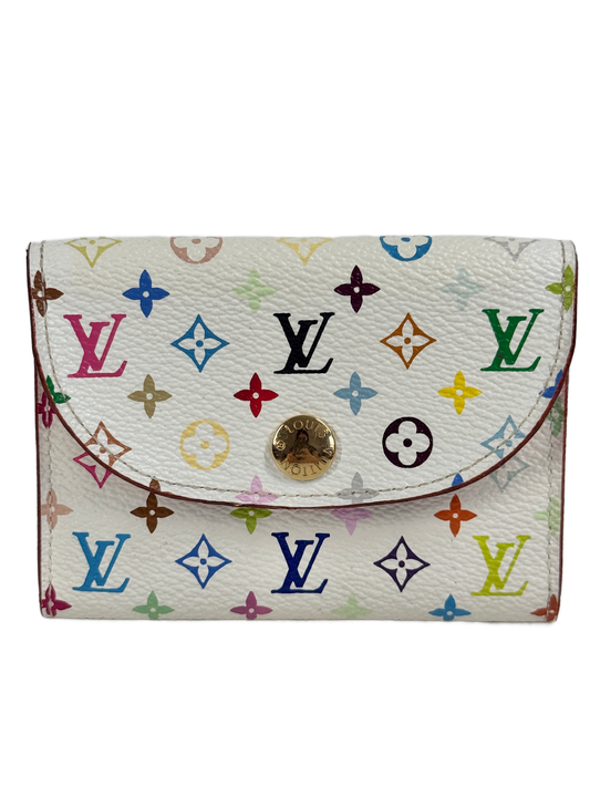 Louis Vuitton Vintage 2011 Blanc / White Multicolor Business Card Holder Wallet