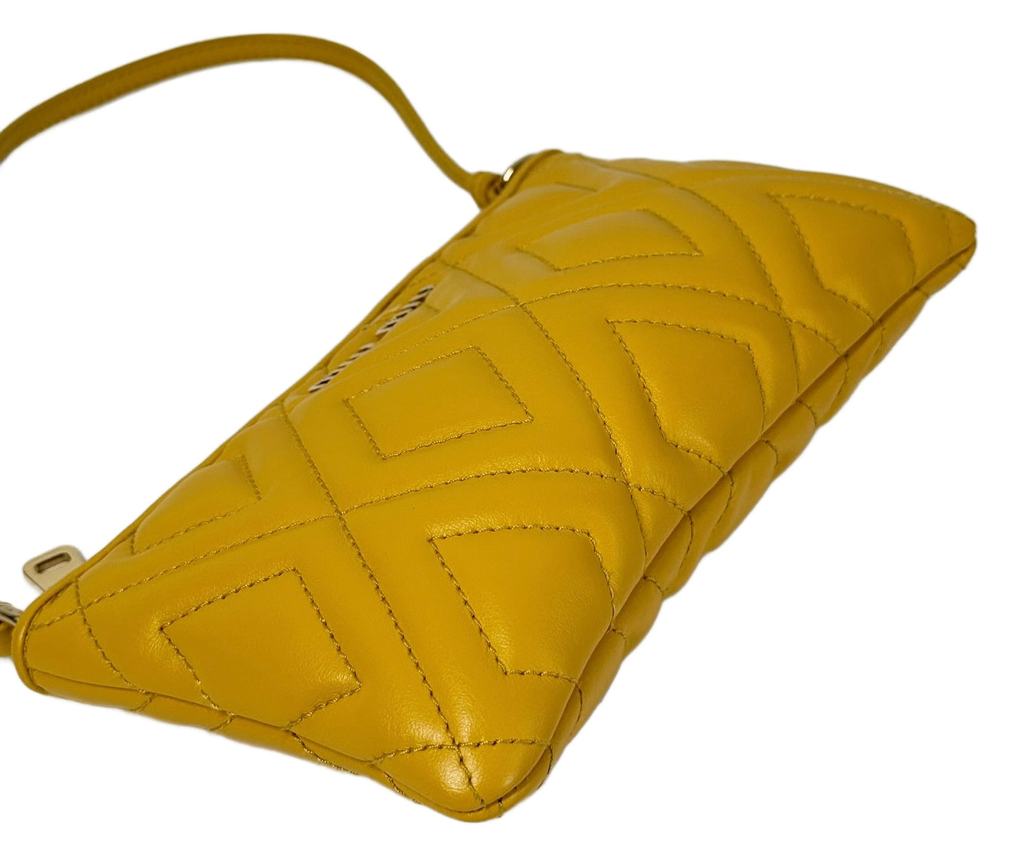 Miu Miu Vintage Yellow Quilted Leather Mini Pochette Bag