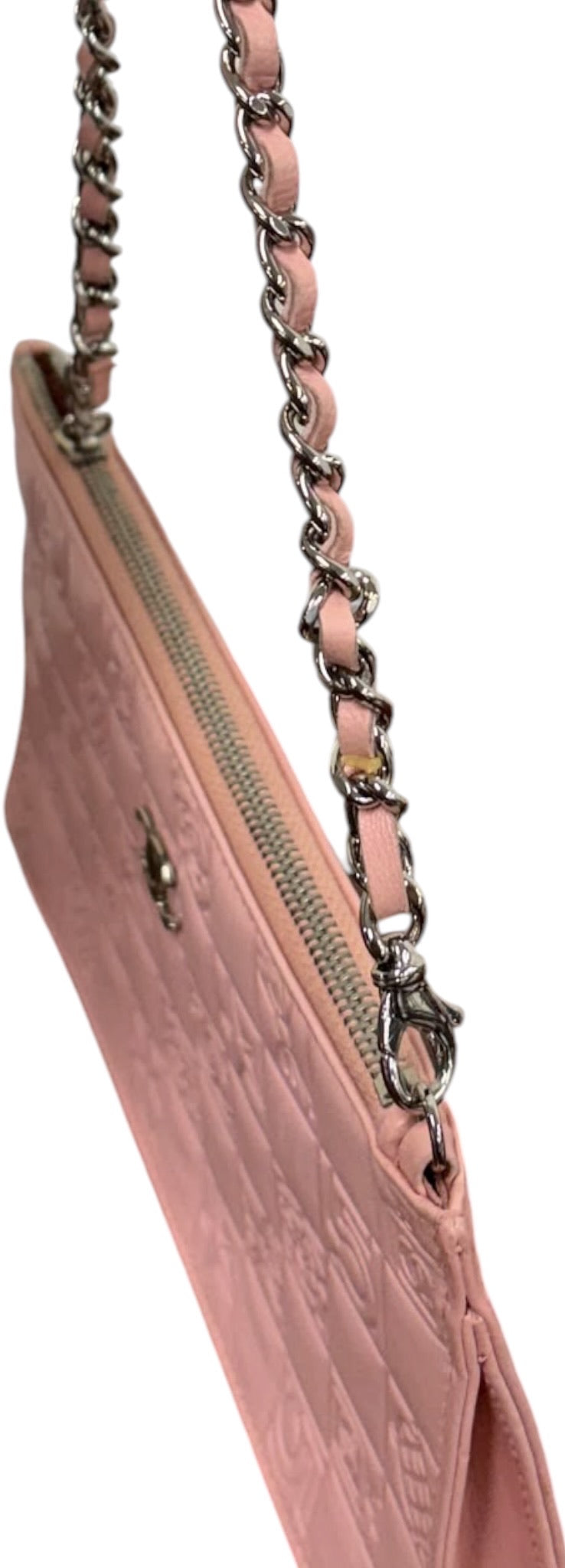 Chanel Vintage 00s Pink Lambskin Precious Symbols Shoulder Pochette Bag