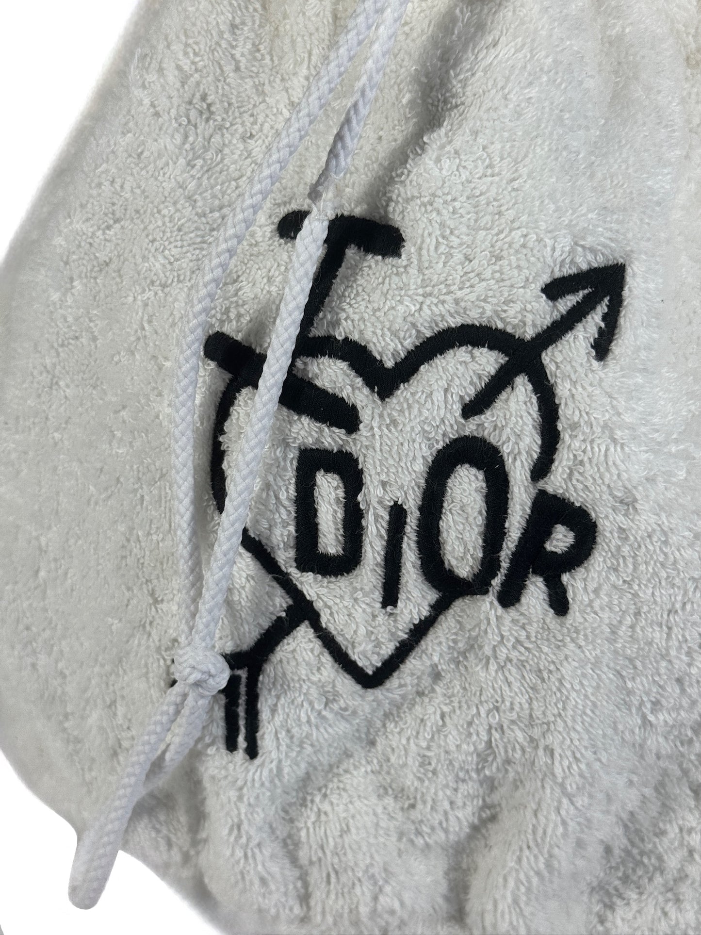 Dior Vintage 00s I <3 Dior Terrycloth Drawstring Bucket Bag