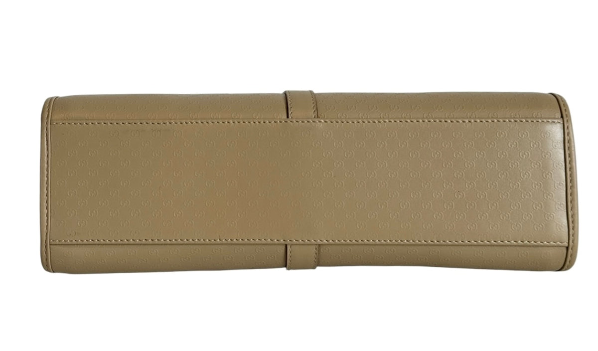 Gucci Vintage Beige GG Microguccissima Monogram Coated Leather Small Jackie Shoulder Bag