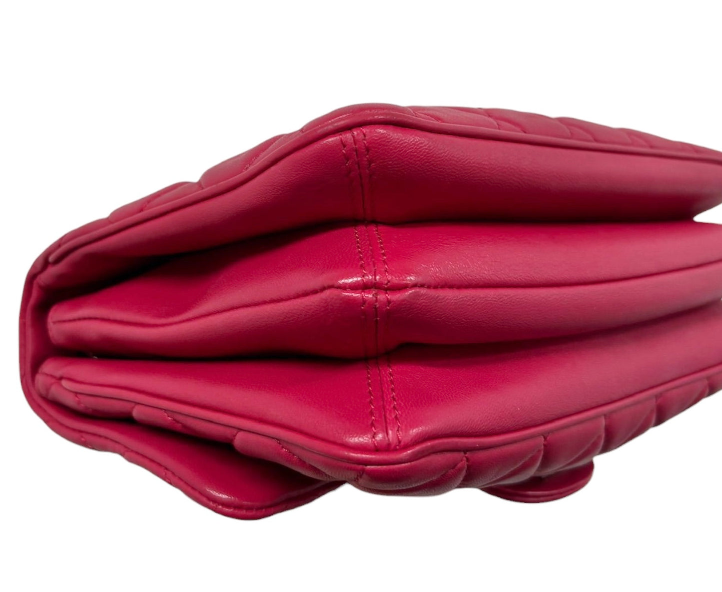 Chanel 2014 Raspberry Pink Quilted Lambskin Accordion Medium Classic Flap Bag