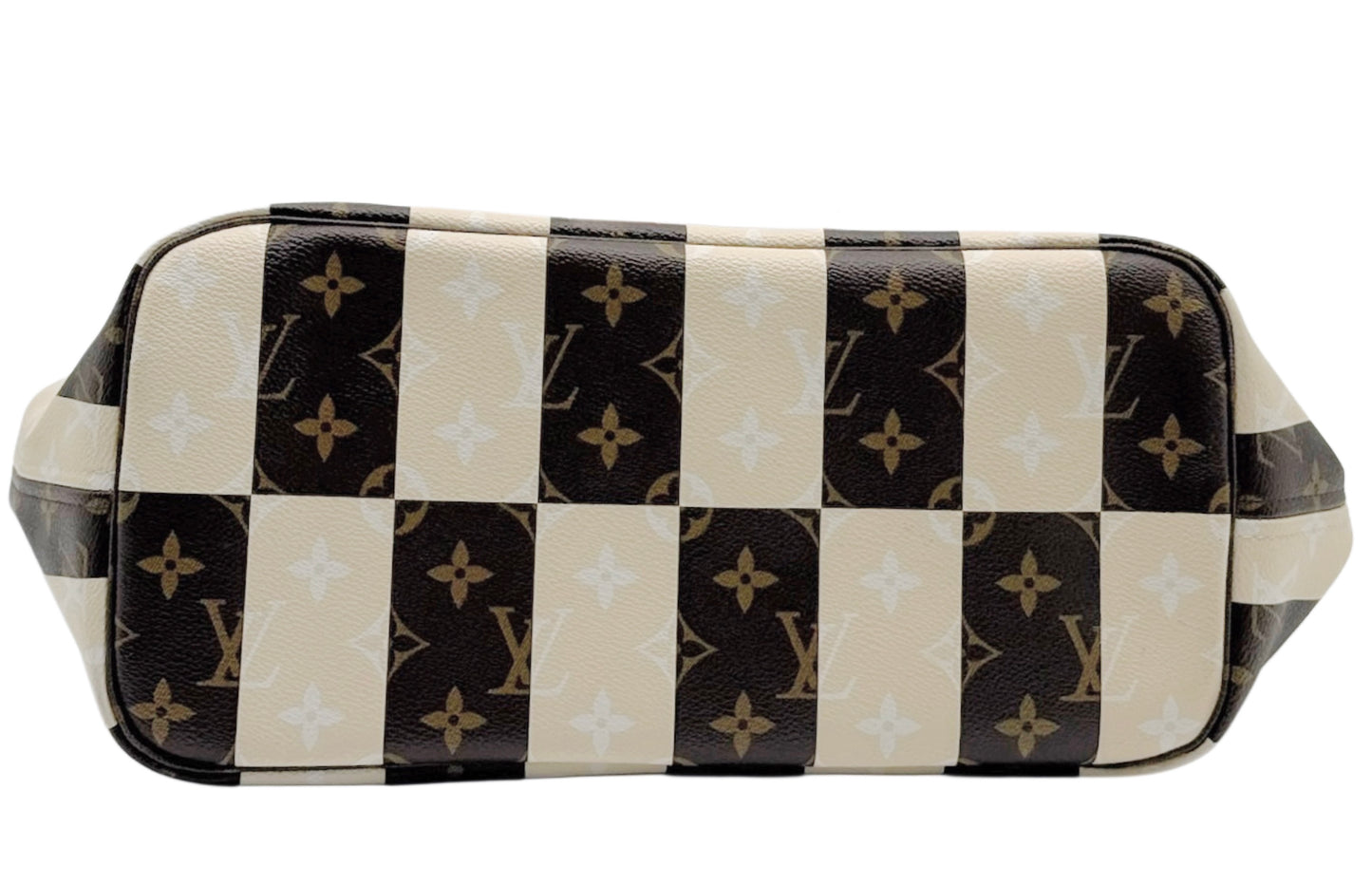 Louis Vuitton 2011 Monogram Rayures Neverfull MM Shoulder Tote Bag