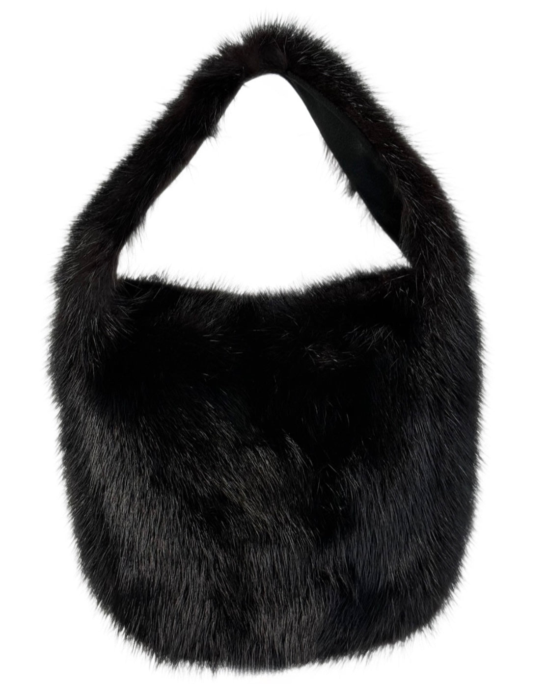 Gucci by Tom Ford Vintage Black Mink Fur Mini Top Handle Evening Bag