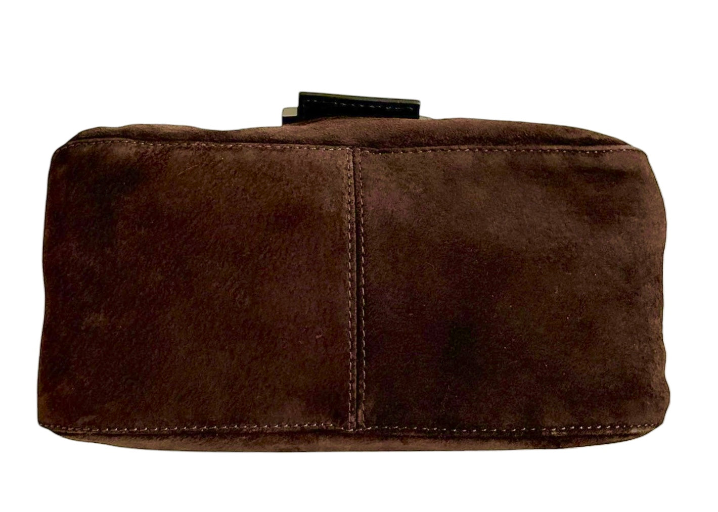 Fendi Vintage Brown Suede Mini Mamma Shoulder Baguette Bag