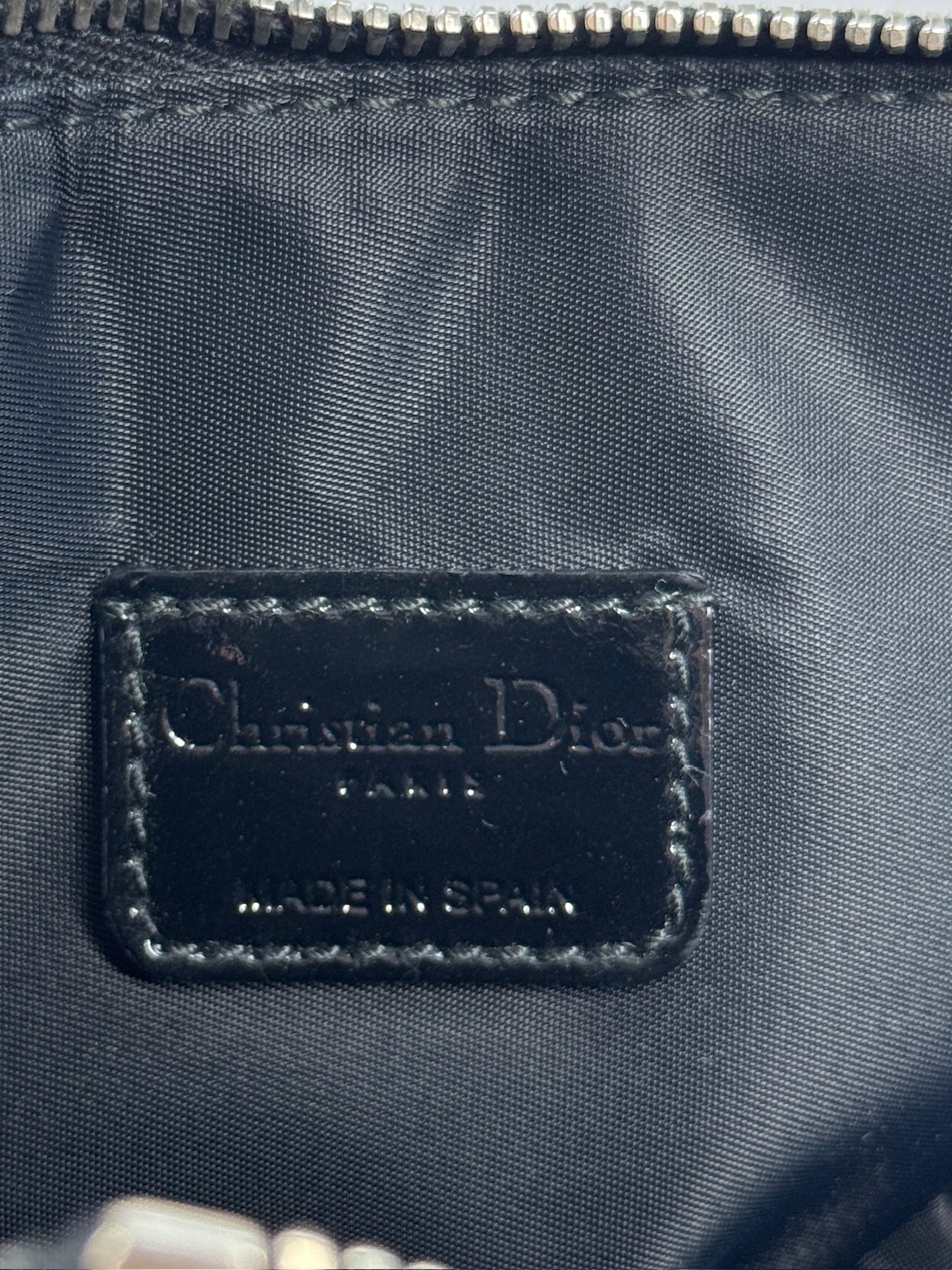 Dior Vintage 2006 Black Diorissimo Monogram Canvas Mini Saddle Bag