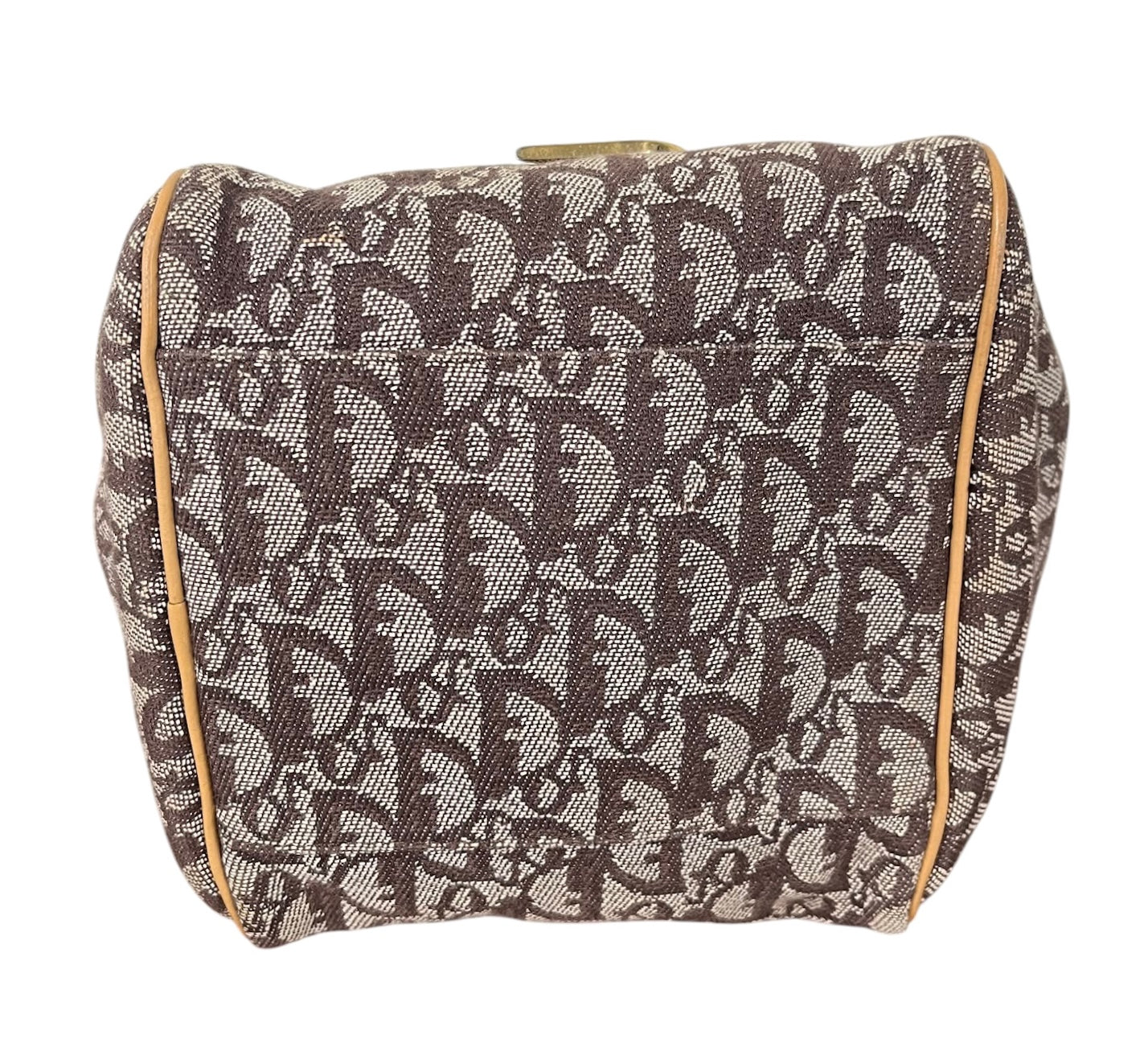 Dior Vintage Brown Trotter Monogram Mini Origami Top Handle Bag