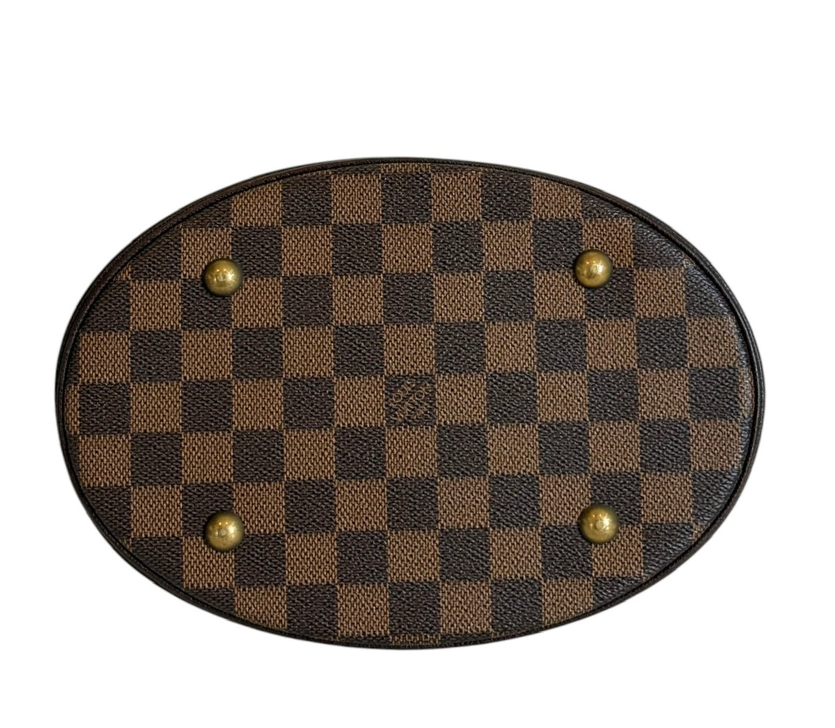 Louis Vuitton Vintage 1998 Damier Ebene Bucket Bag PM with Pouch