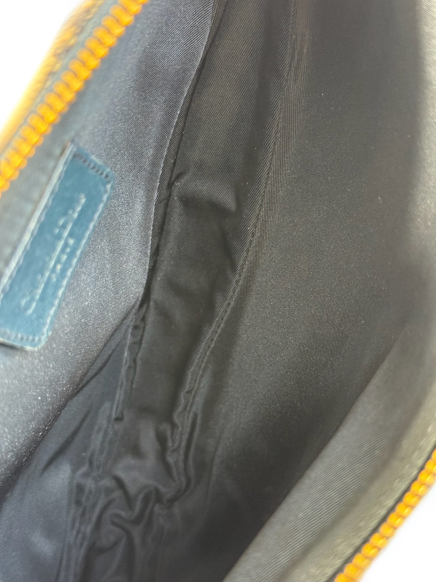 Dior Vintage 2001 Navy Blue Trotter Monogram Mini Saddle Pochette Shoulder Bag