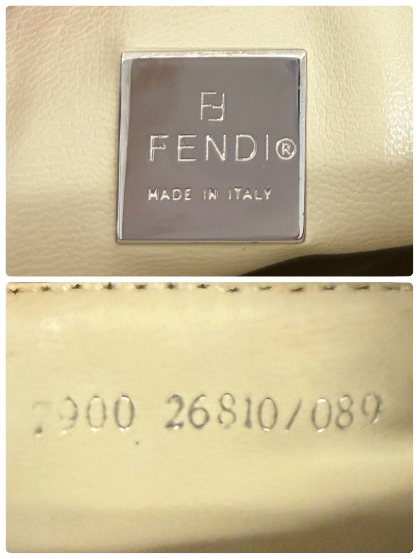Fendi Vintage Black Zucca Monogram Mini Square Pochette Bag