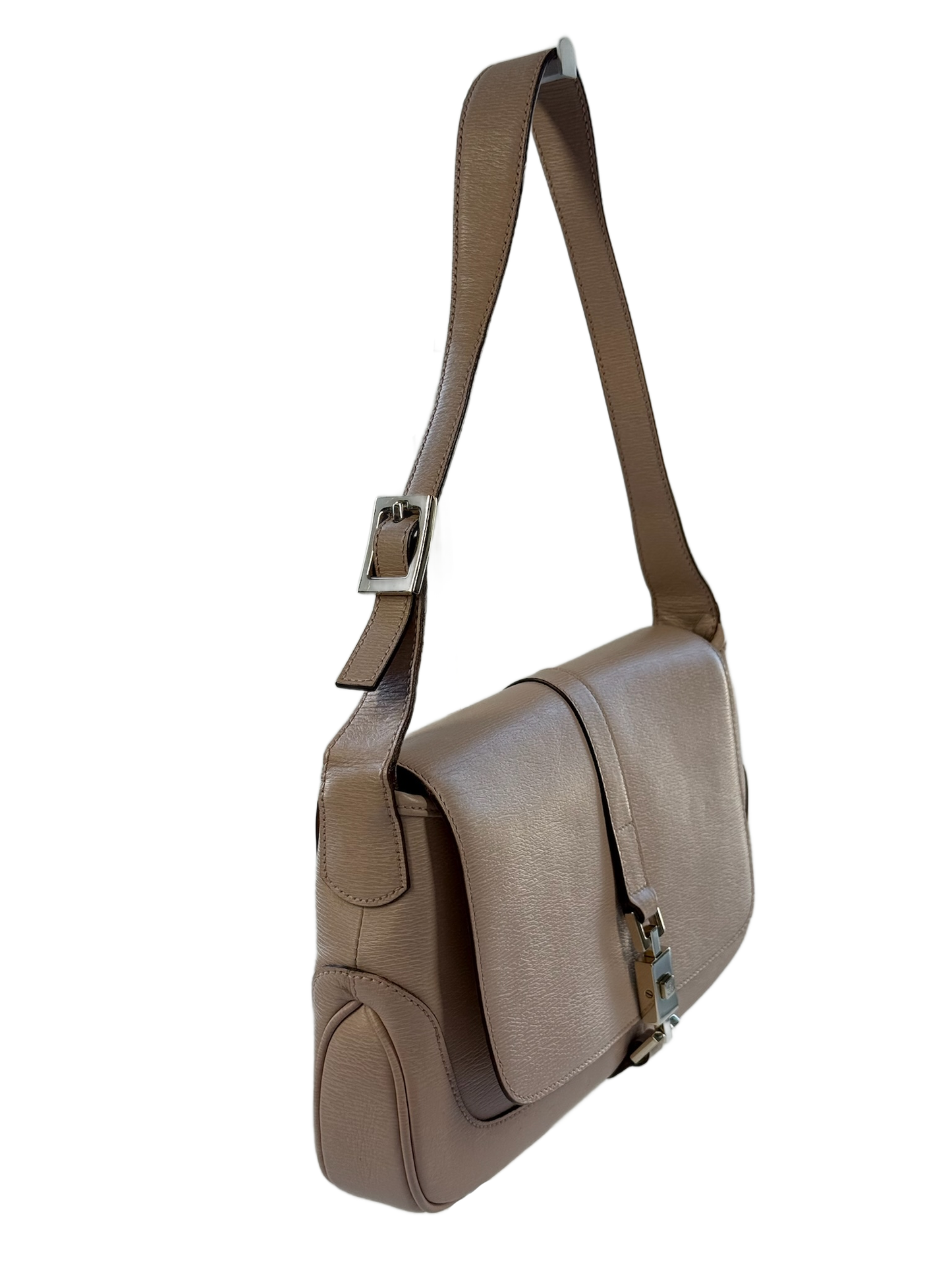 Gucci Vintage Light Pink Leather Shoulder Flap Jackie Bag