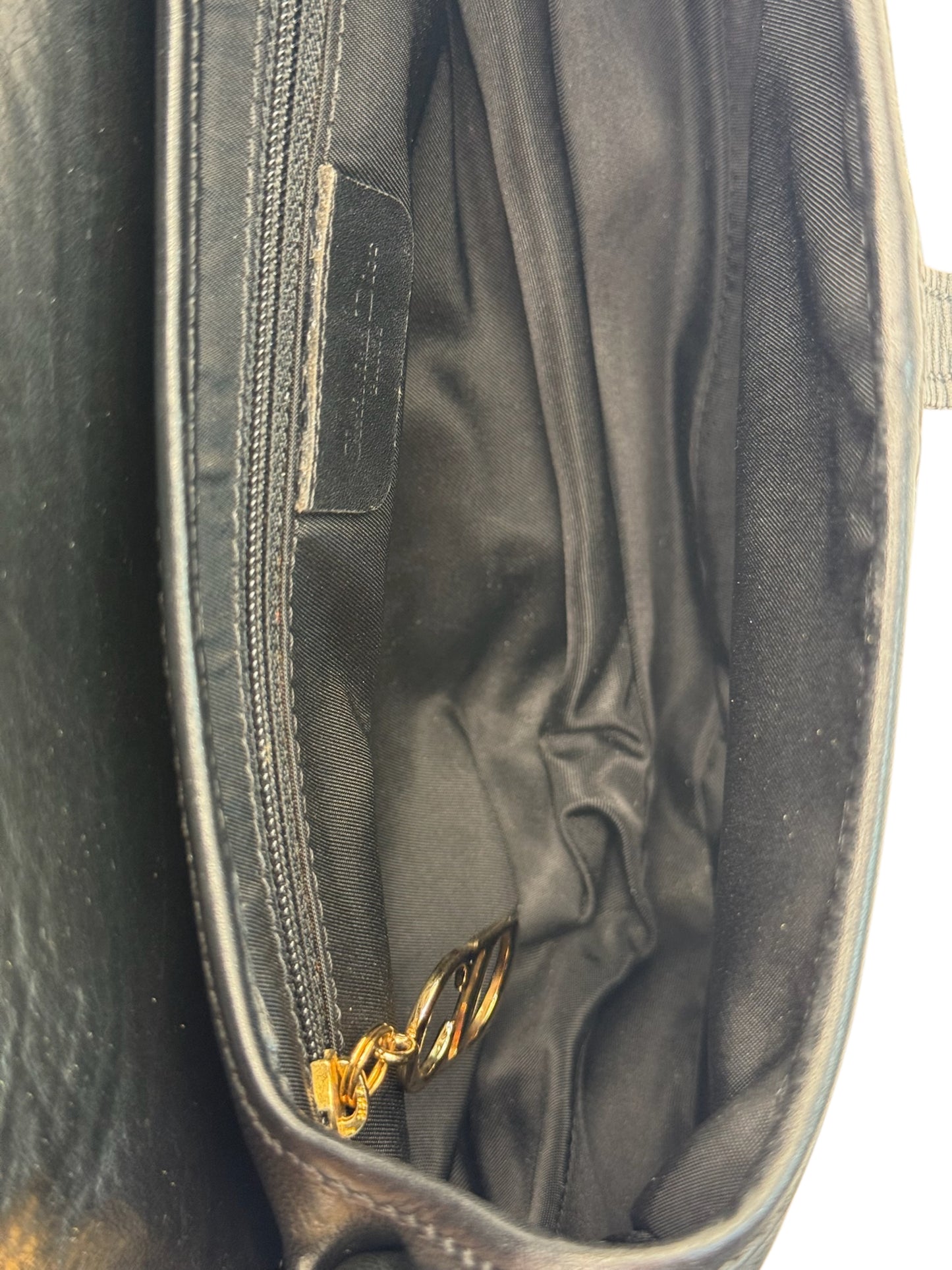 Dior Vintage 2000 Black Lambskin Leather Medium Saddle Bag