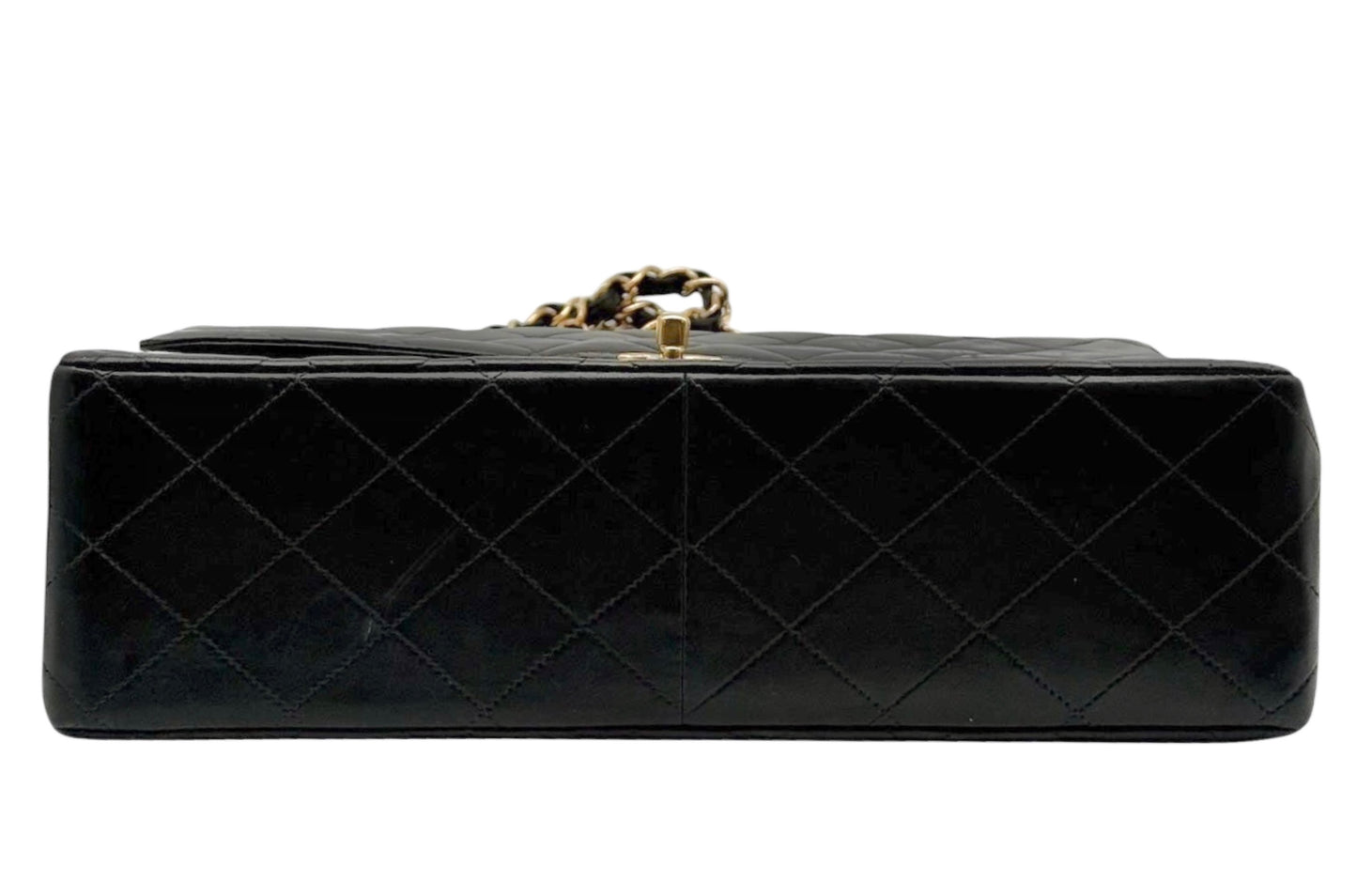 Chanel Vintage 00s Black Quilted Lambskin Maxi Flap Bag W 24K GPHW