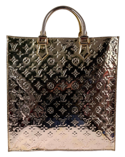 Louis Vuitton Vintage Gold Miroir Monogram Sac Plat Top Handle Tote Bag