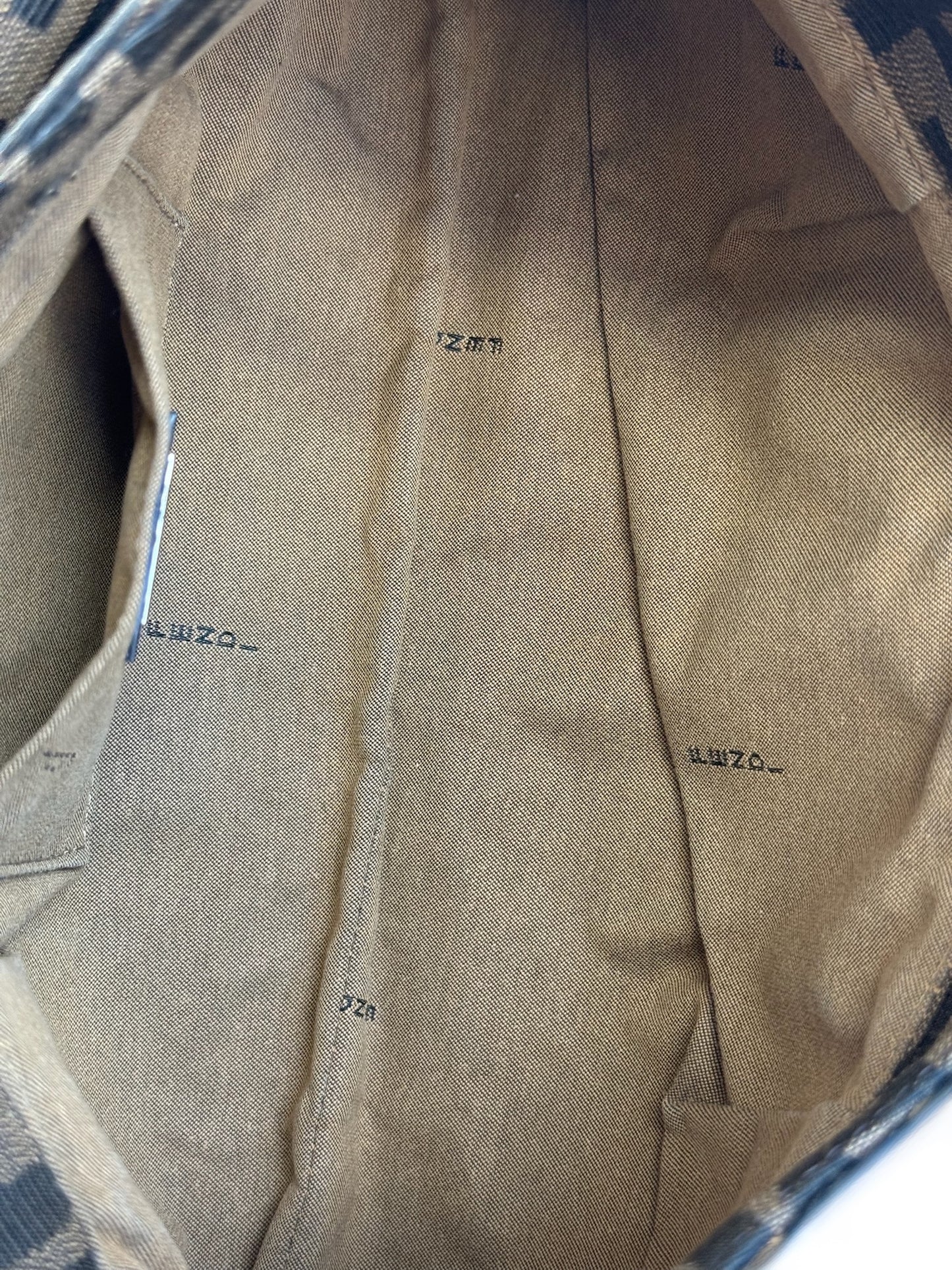 Fendi Vintage Brown Zucca Monogram Canvas Medium Chef Shoulder Bag