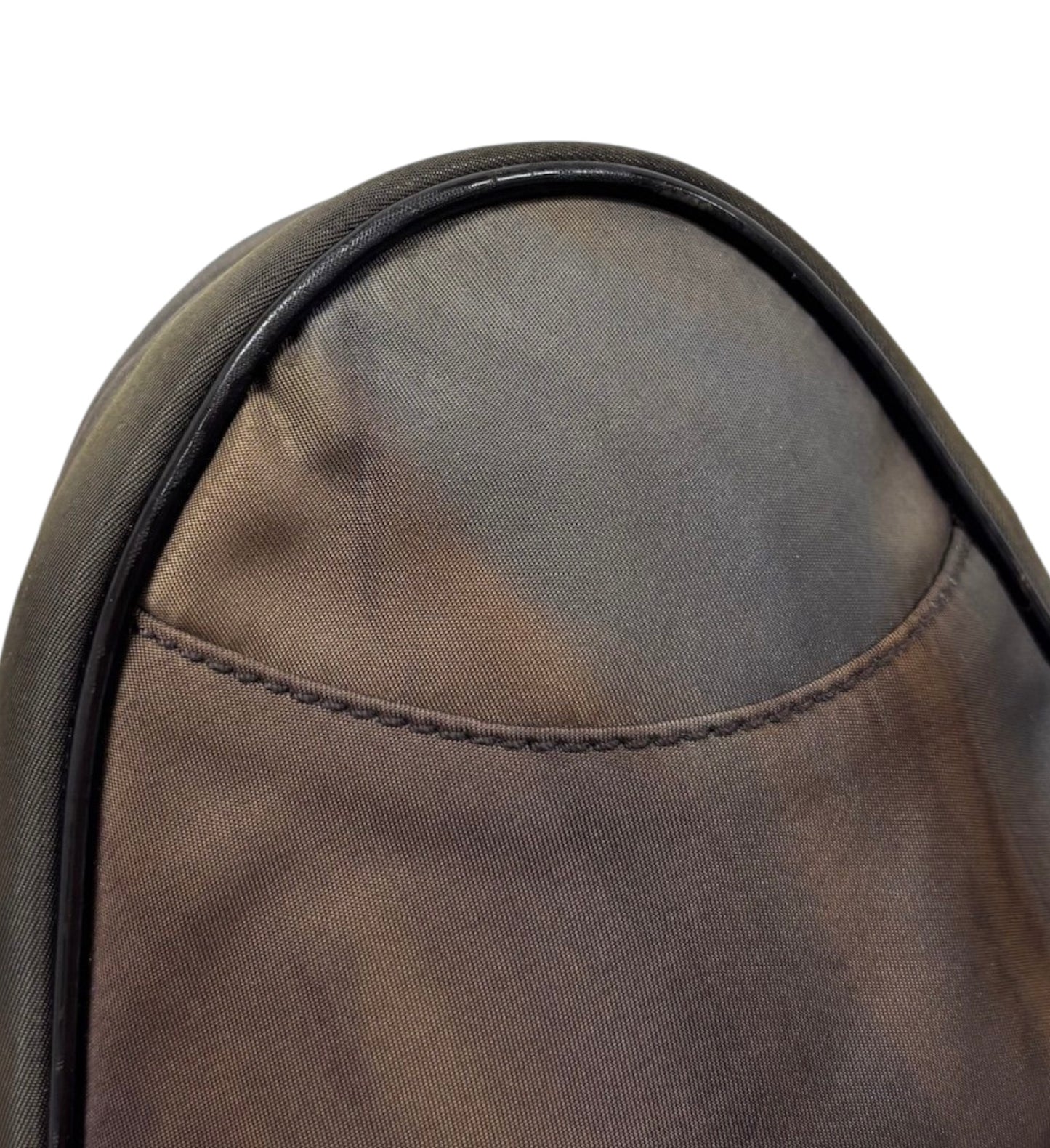 Dior Vintage F/W 2001 by John Galliano Blue Green Abstract Nylon Mini Saddle Pochette Bag