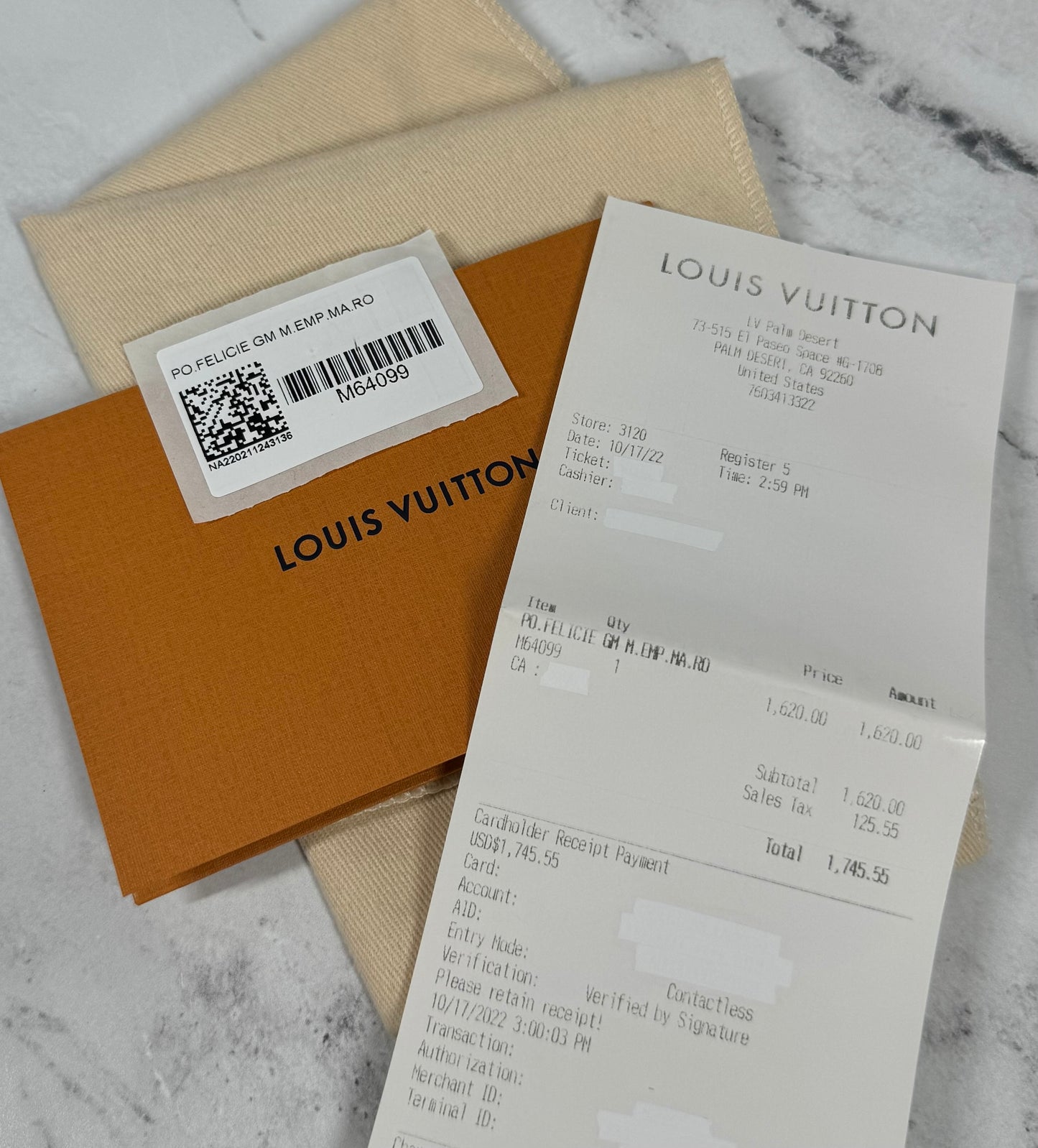 Louis Vuitton Marine Rouge Monogram Empreinte Leather Félicie Pochette