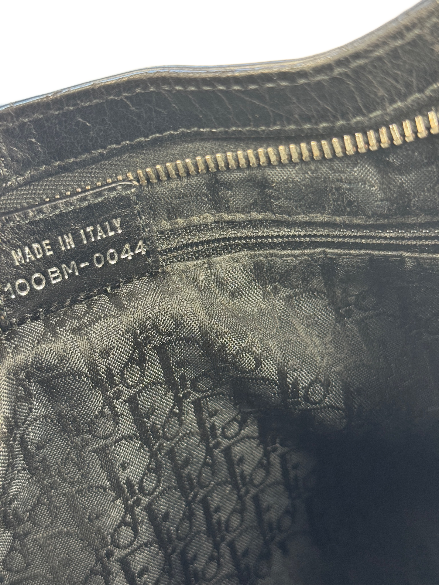 Dior Vintage 2004 Black Leather & Nylon Corset Ballet Ballerina Shoulder Bag