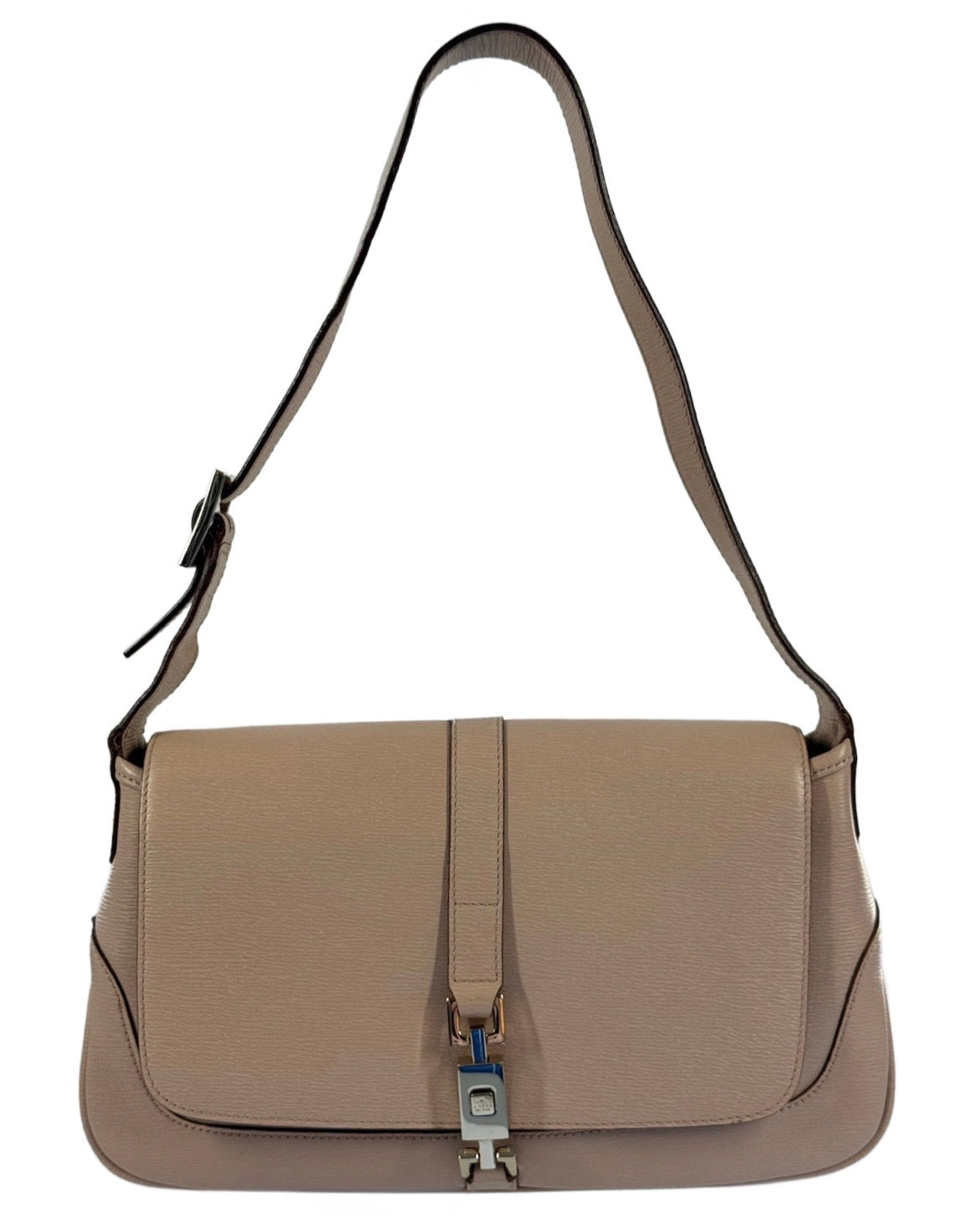 Gucci Vintage Light Pink Leather Shoulder Flap Jackie Bag