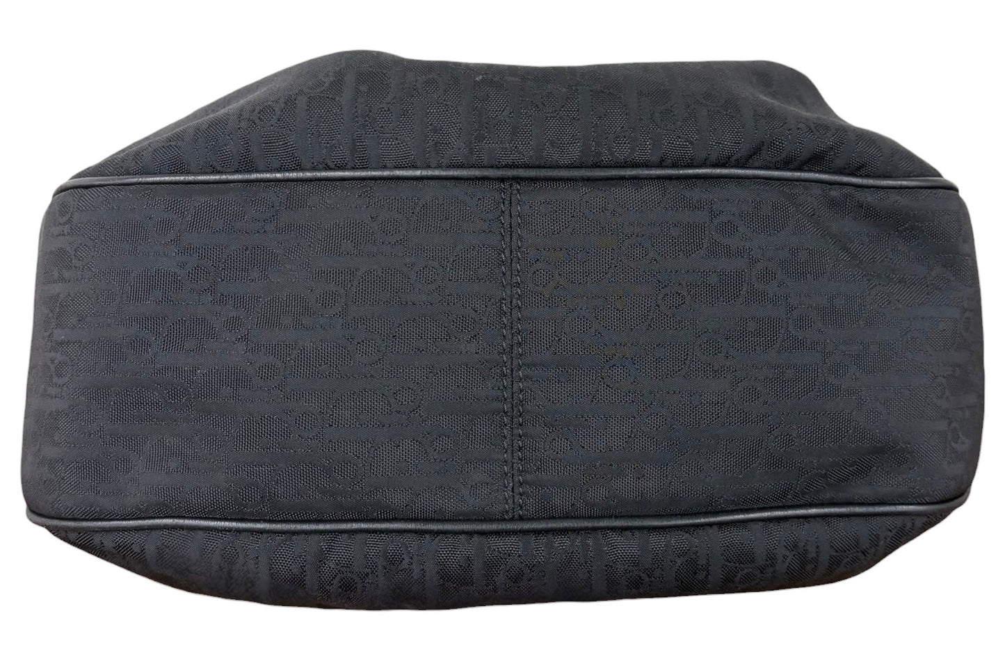 Dior Vintage 2007 Black Nylon Diorissimo Monogram Lovely Charms Hobo Shoulder Bag