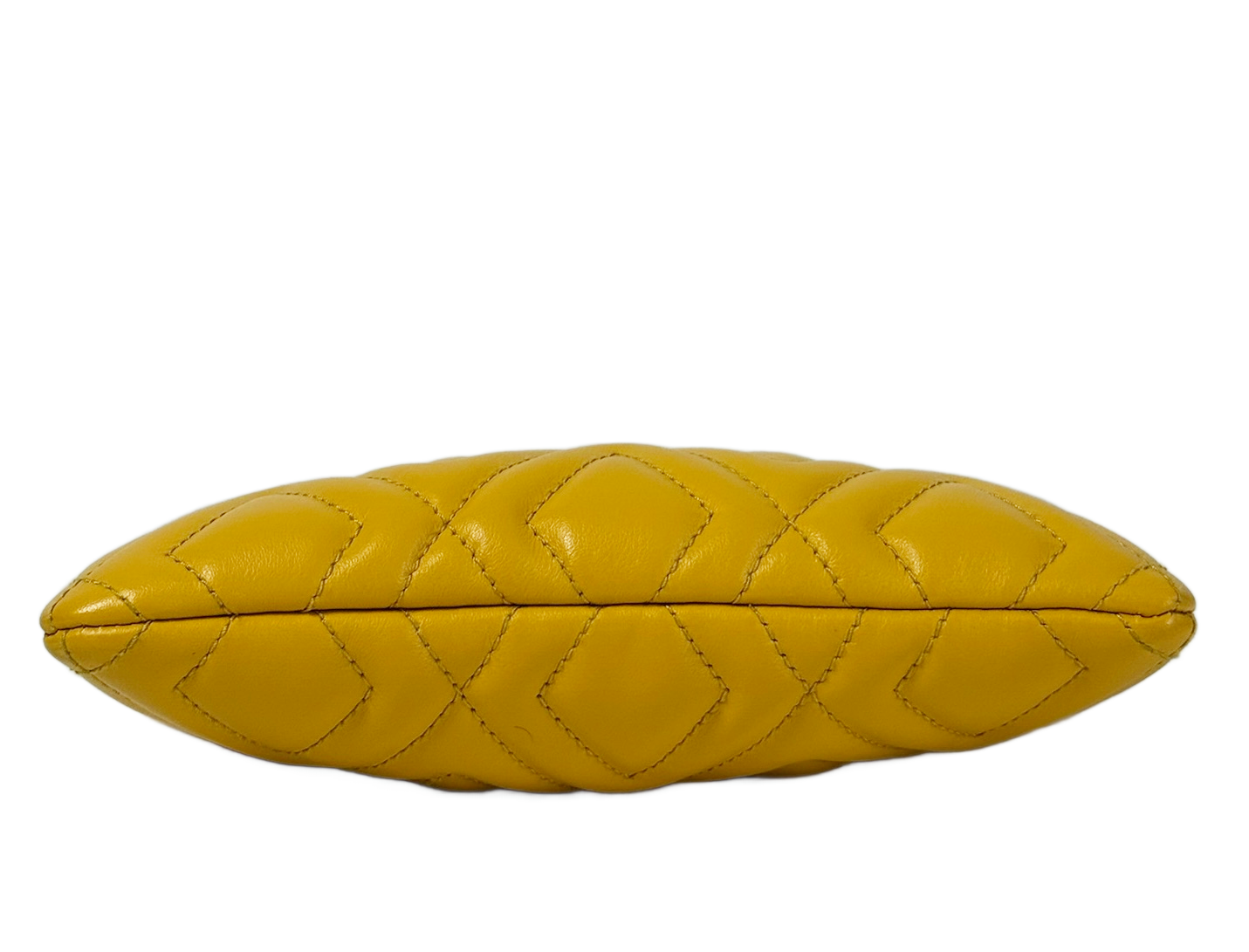 Miu Miu Vintage Yellow Quilted Leather Mini Pochette Bag