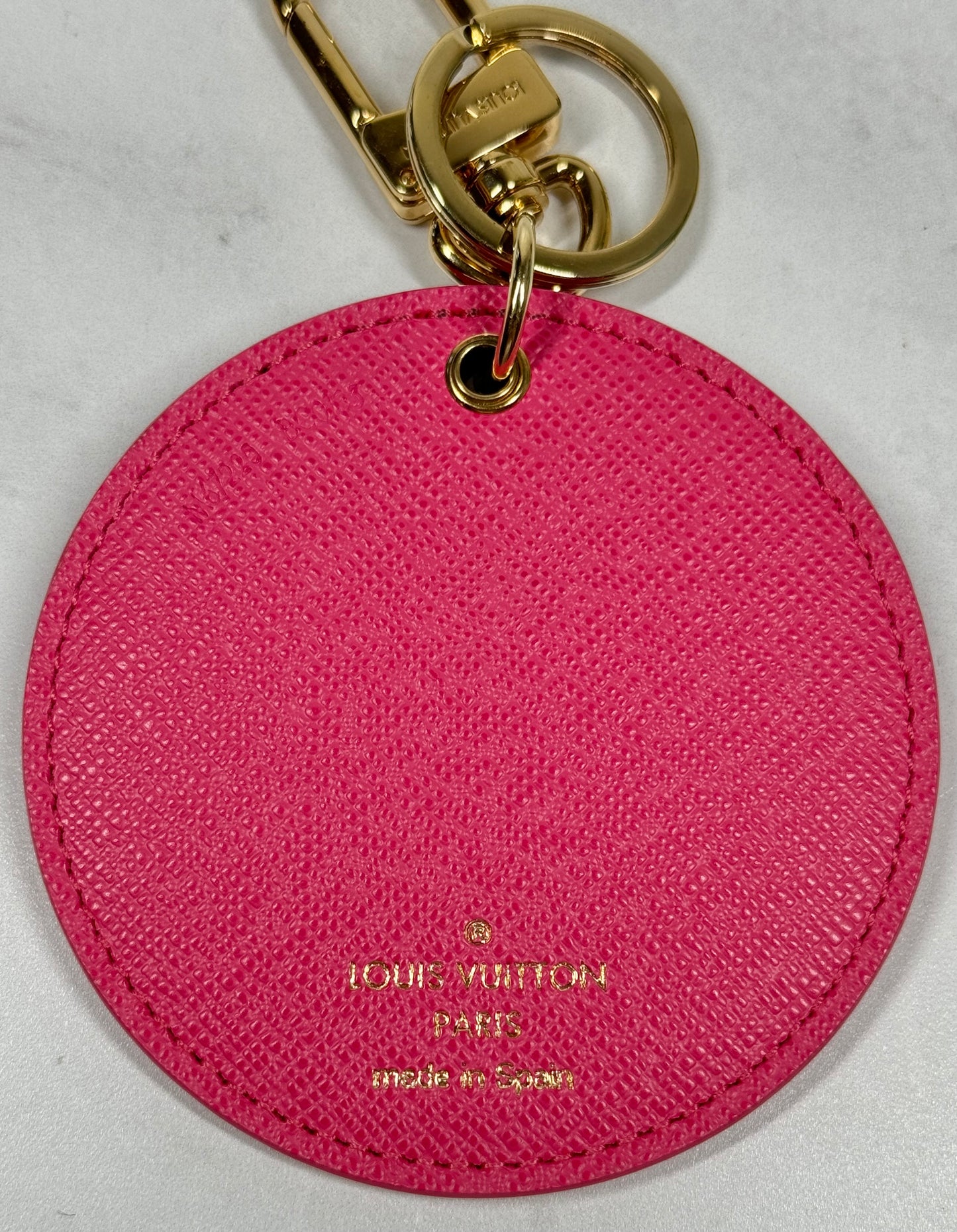 Louis Vuitton Summer 2015 Illustre Pink Grenade Monogram V Bag Charm & Key Holder