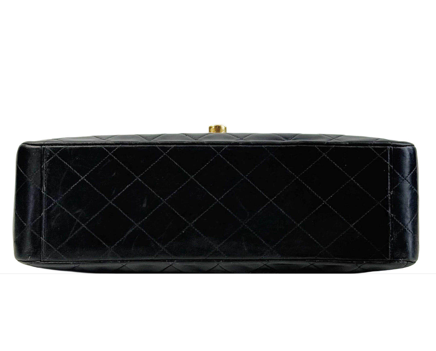 Chanel Vintage 90s Black Quilted Lambskin Jumbo XL Maxi CC Shoulder Classic Flap Bag