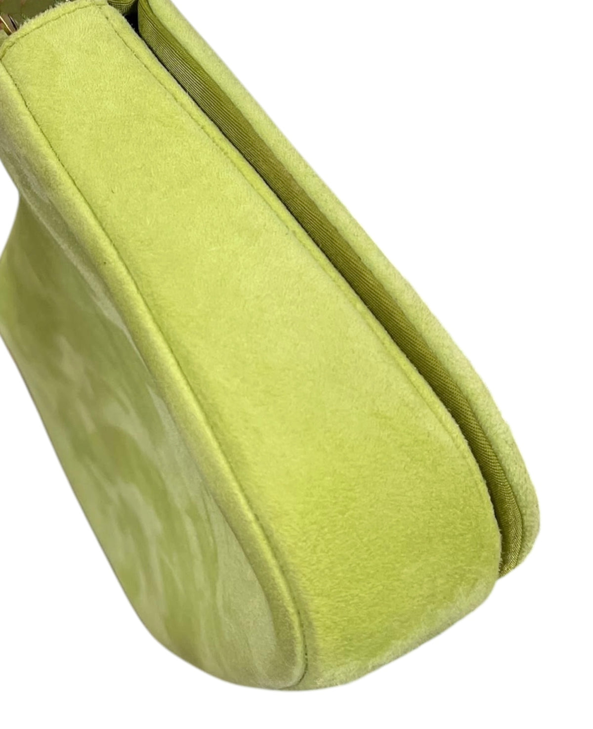 Dior Vintage 2000 Lime Green Suede Mallice Shoulder Bag