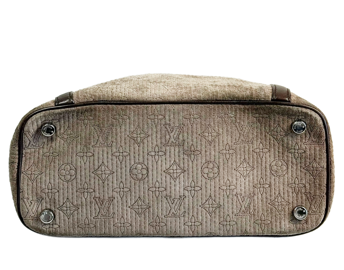 Louis Vuitton 2011 Light Brown Suede Monogram Antheia PM Hobo Bag