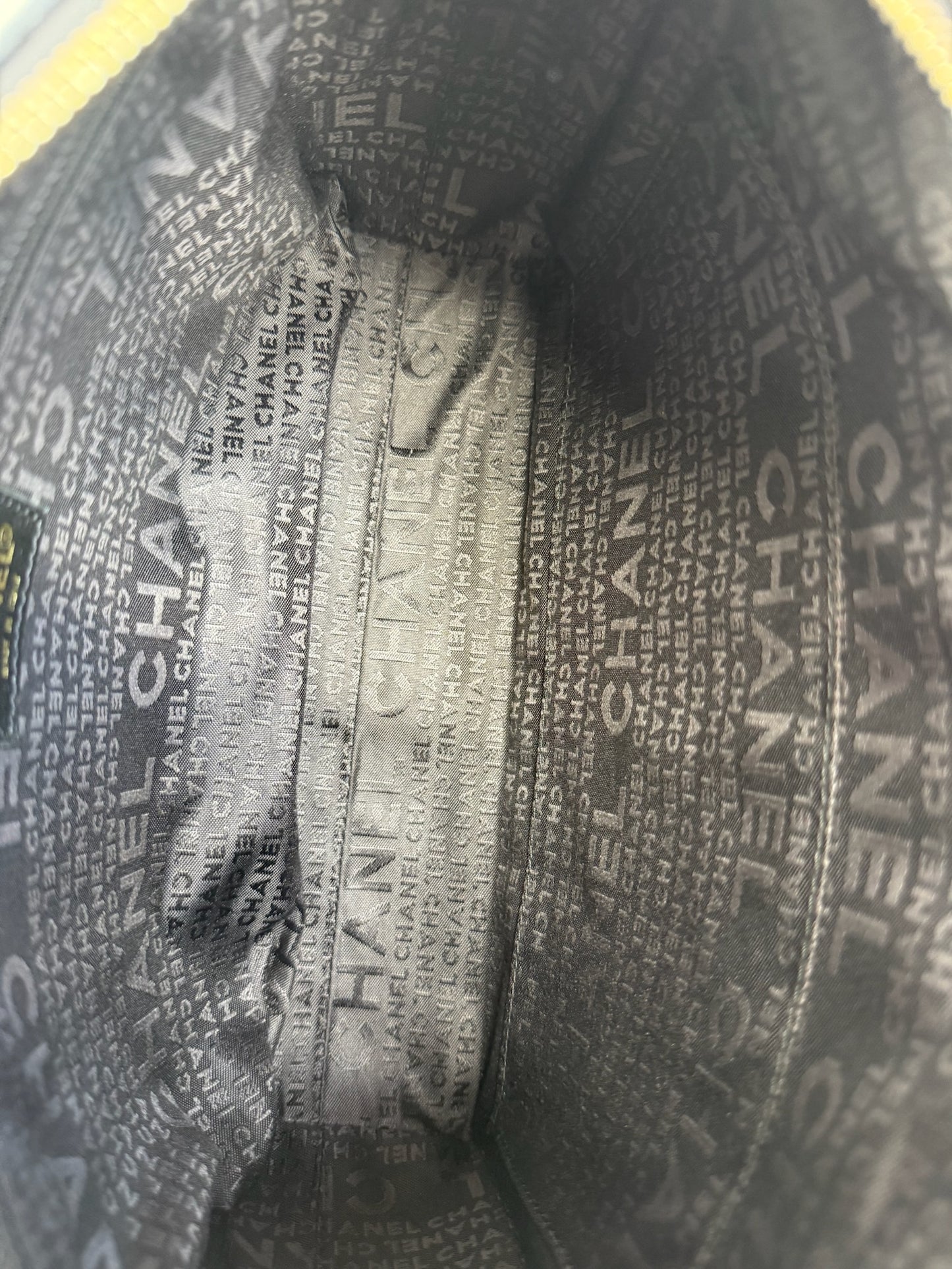 Chanel Vintage Black Lambskin Chocolate Bar Shoulder Bag