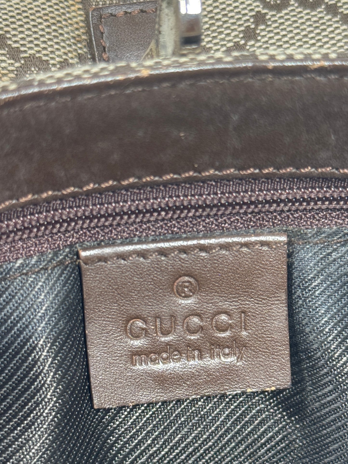 Gucci Vintage Brown GG Monogram Canvas Bum Belt Waist Bag