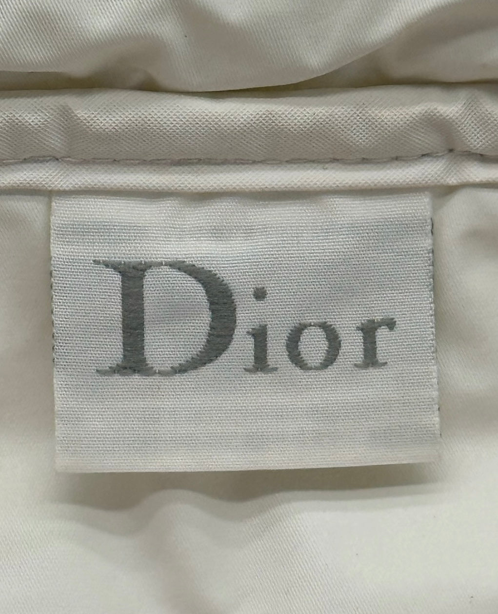 Dior Vintage 00s Ivory & Pink I <3 Dior Terry Cloth Cosmetic Mini Top Handle Bag
