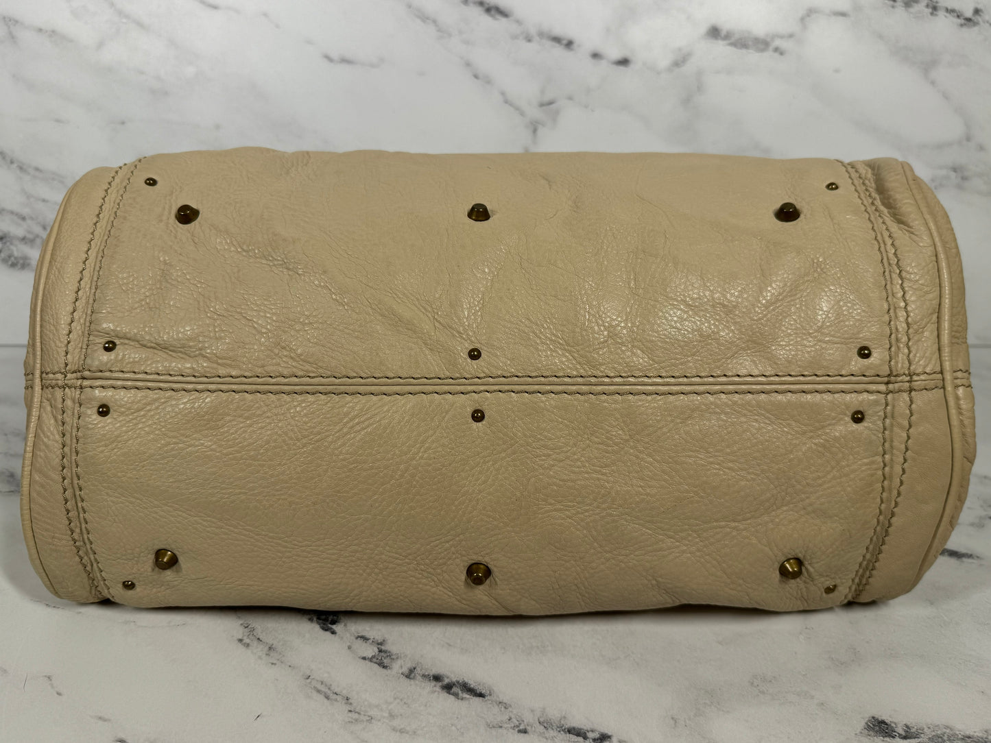 Chloé Vintage Beige Leather Paddington Shoulder Bag