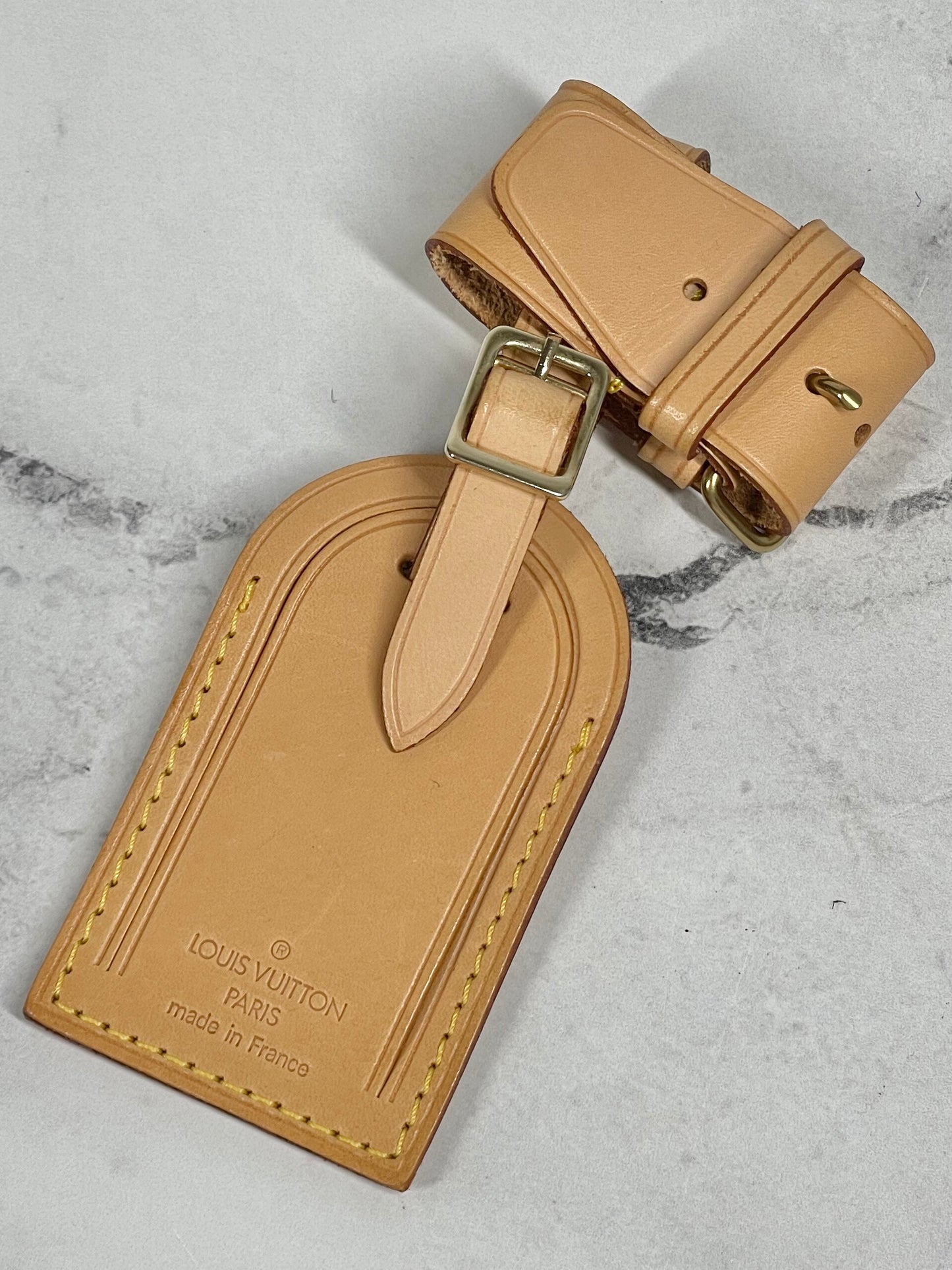 Louis Vuitton Vachetta Leather Luggage Tag & Poignet
