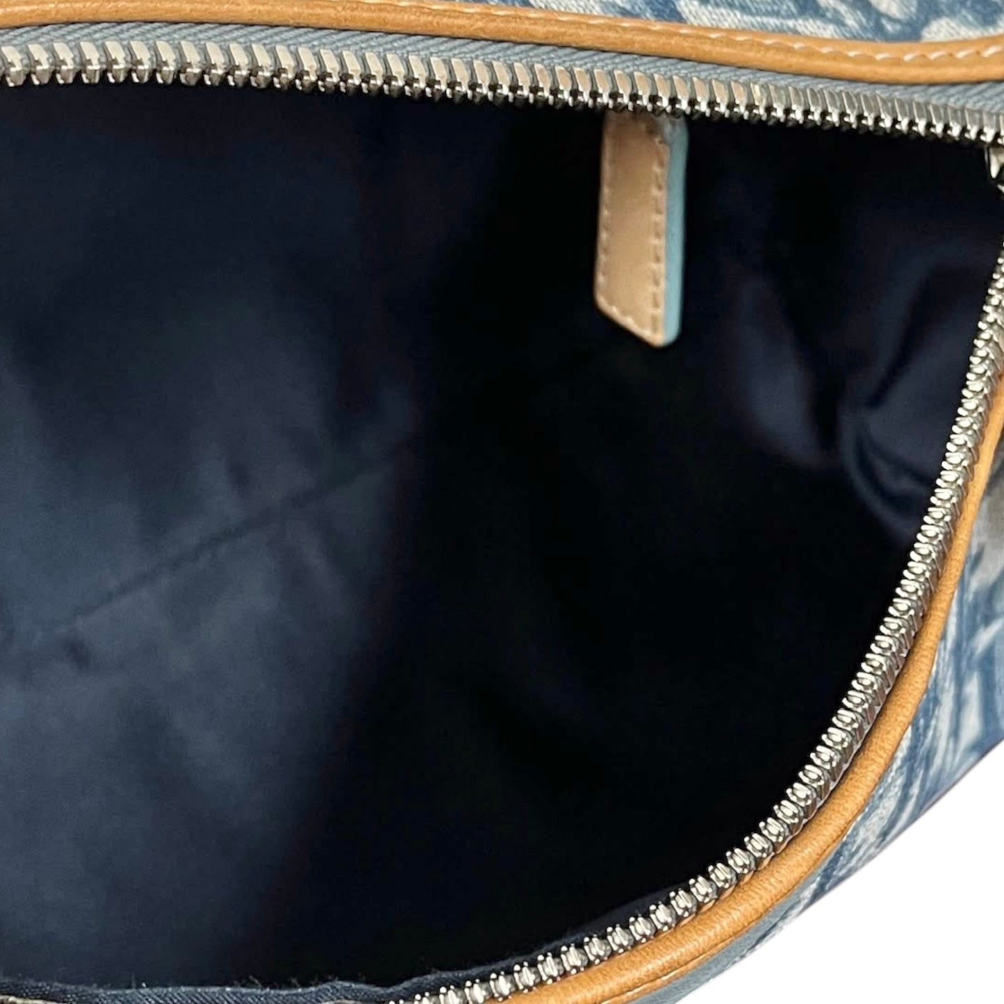 Dior Vintage 2007 Blue Diorissimo Monogram Romantique Heart Mini Barrel Pochette Bag