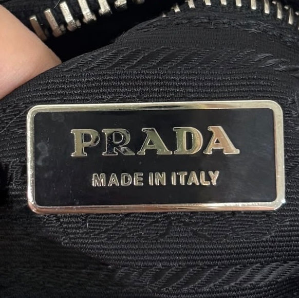 Prada Vintage Zebra Print Pony Hair Cavallino Small Shoulder Bag