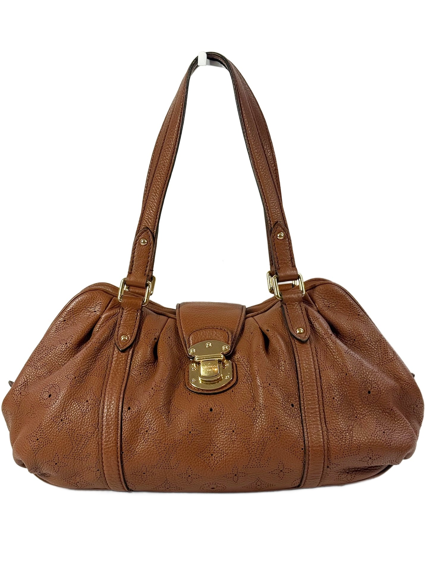 Louis Vuitton 2009 Caramel Brown Mahina Monogram Leather Lunar PM Small Shoulder Bag