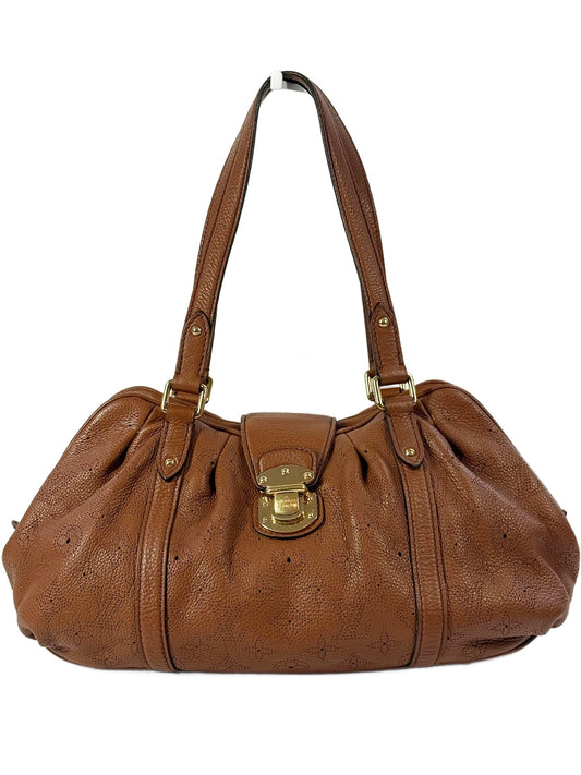 Louis Vuitton 2009 Caramel Brown Mahina Monogram Leather Lunar PM Small Shoulder Bag