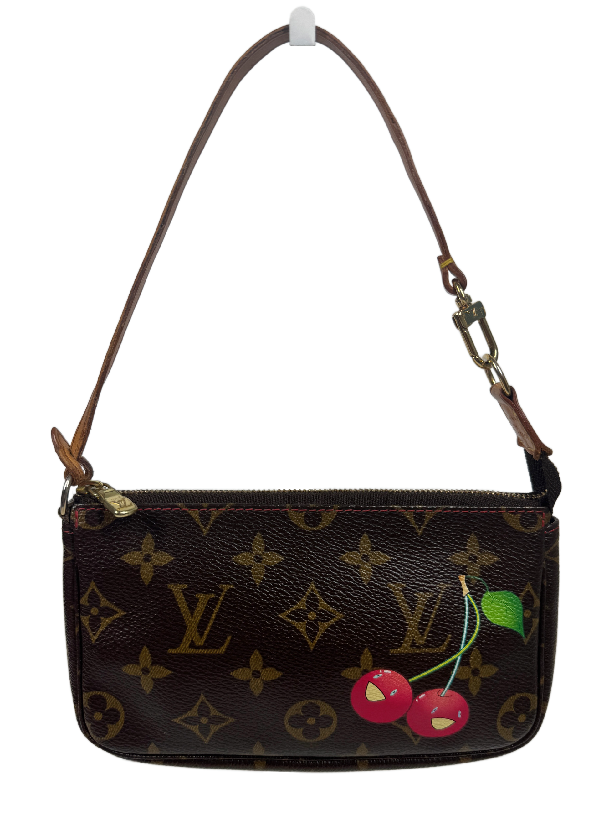 Louis Vuitton Vintage 2005 Takashi Murakami Cherry Monogram Mini Pochette Accessoires