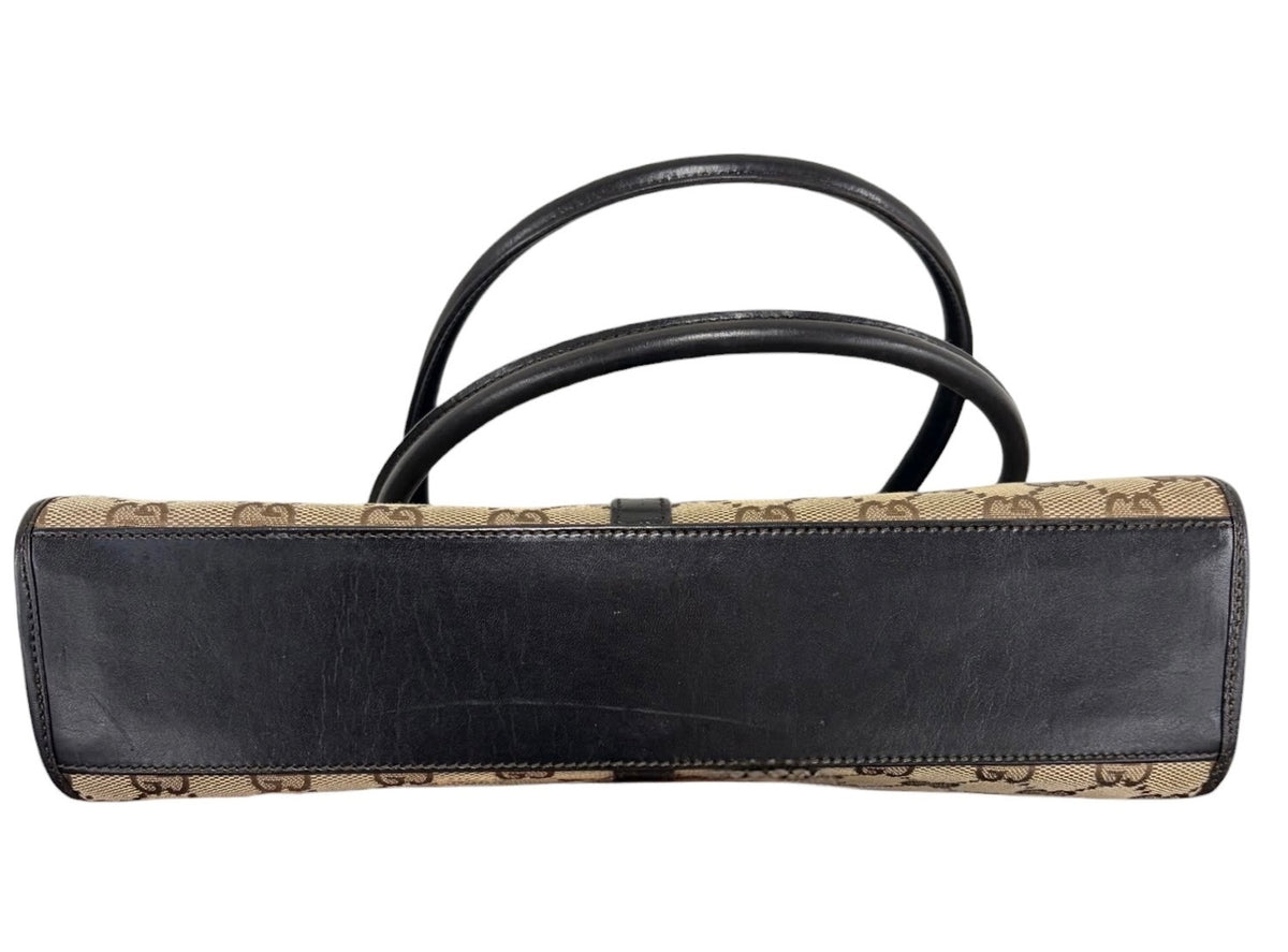 Gucci Vintage Brown GG Monogram Square Style Jackie Shoulder Bag