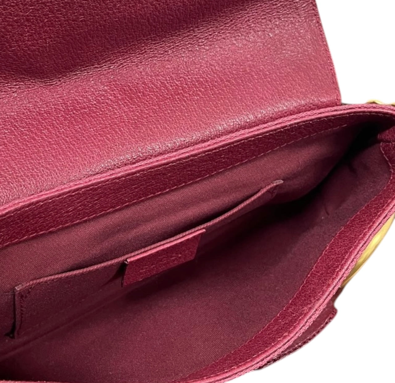 Gucci Vintage Fuchsia GG Monogram Small Horsebit Shoulder Clutch Bag